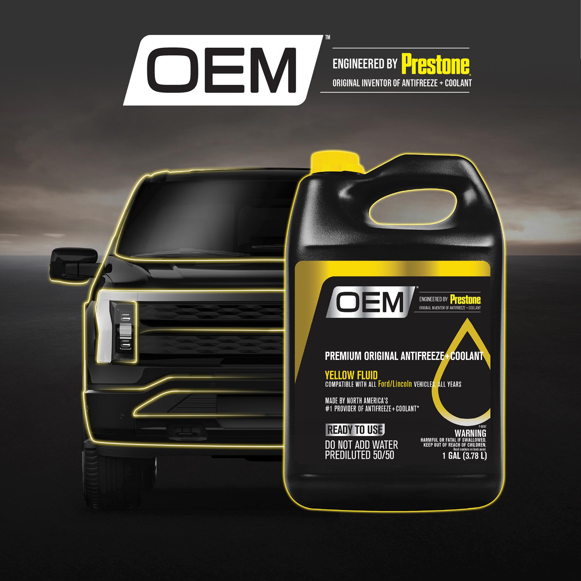 OEM by Prestone Yellow Engine Coolant and Antifreeze Pre-Mixed