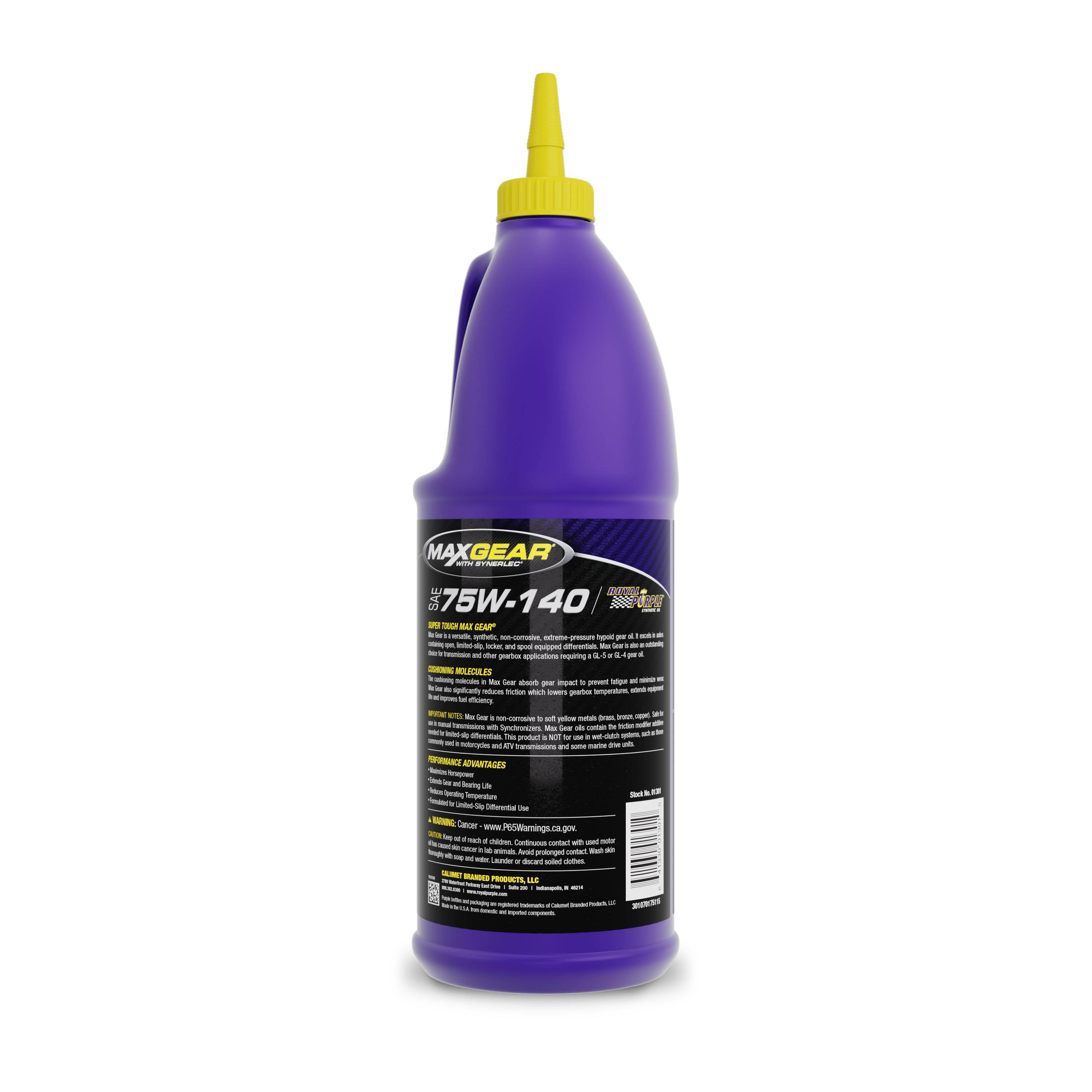 Royal Purple 75W-140 Synthetic Gear Oil/Friction Modifier 1 Quart
