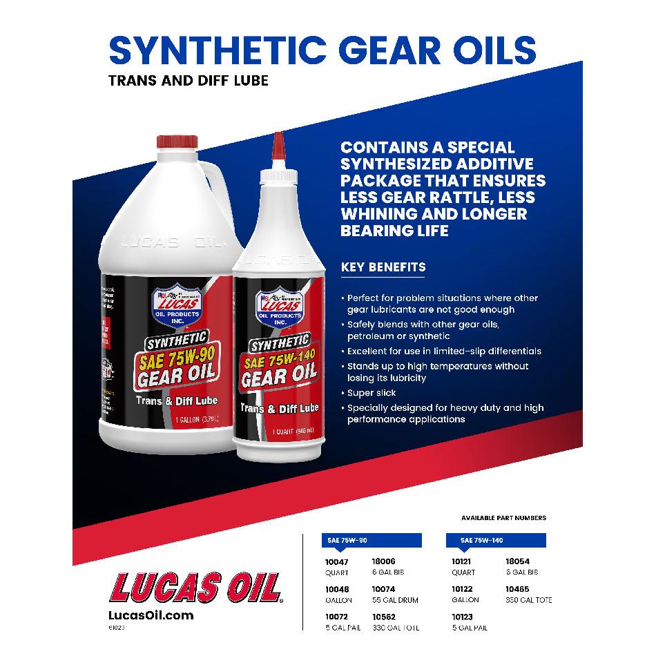 Lucas Oil Products Full Synthetic Gear Oil 75W-90 | AutoZone