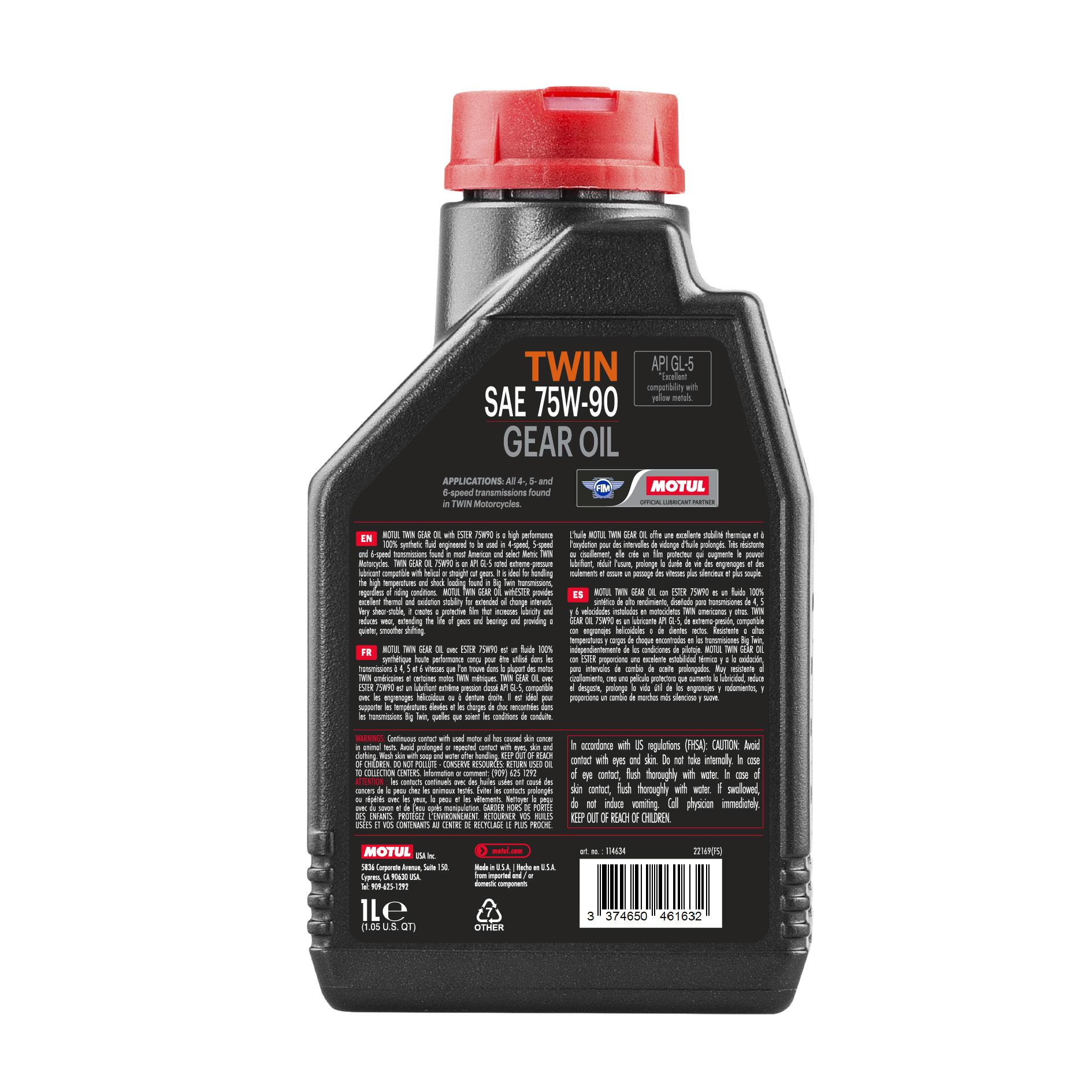MOTUL TWIN 75W-90 Full Synthetic Gear Oil | AutoZone
