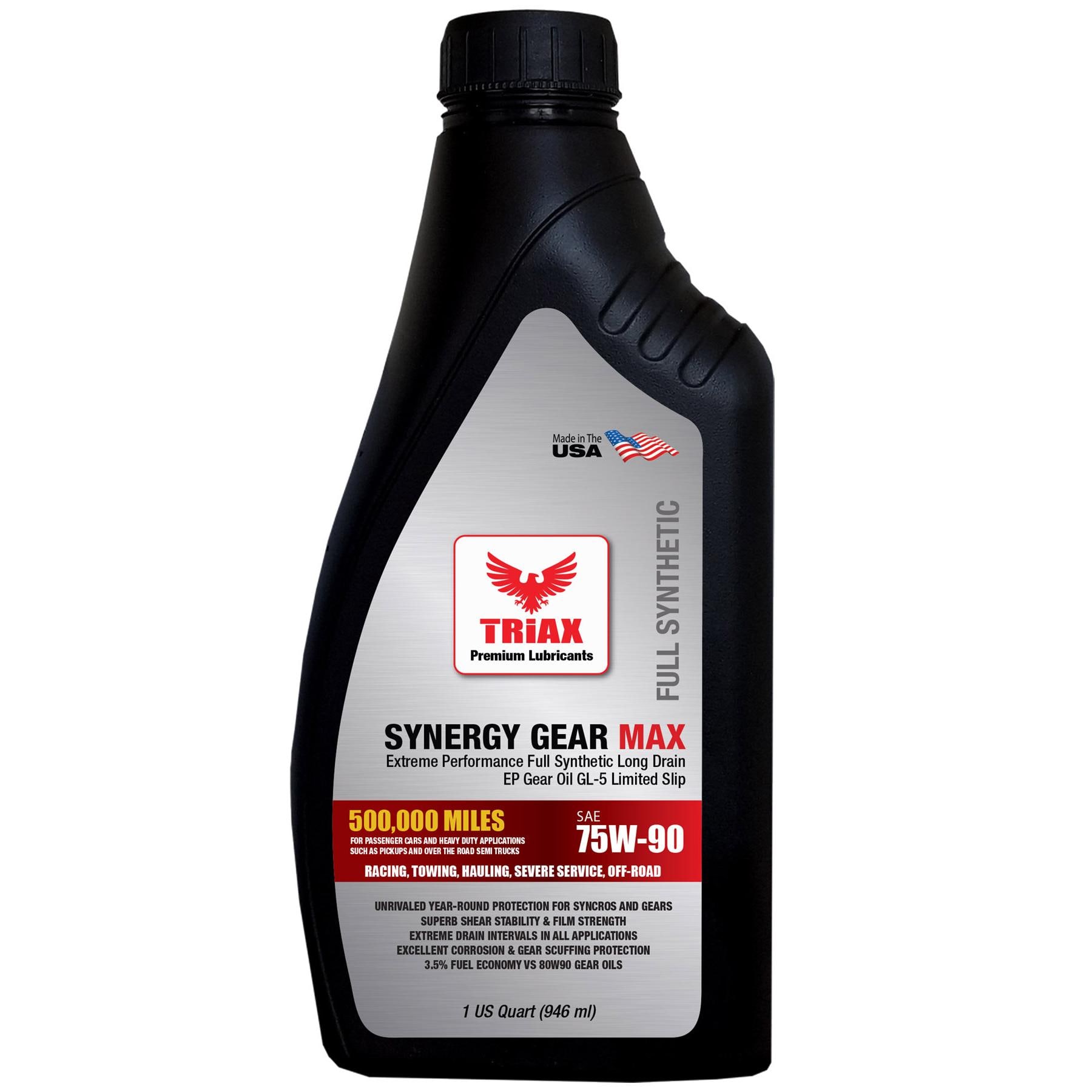 Triax Lubricants Synergy Gear Max 75W-90 Gl-5 Full Synthetic Gear