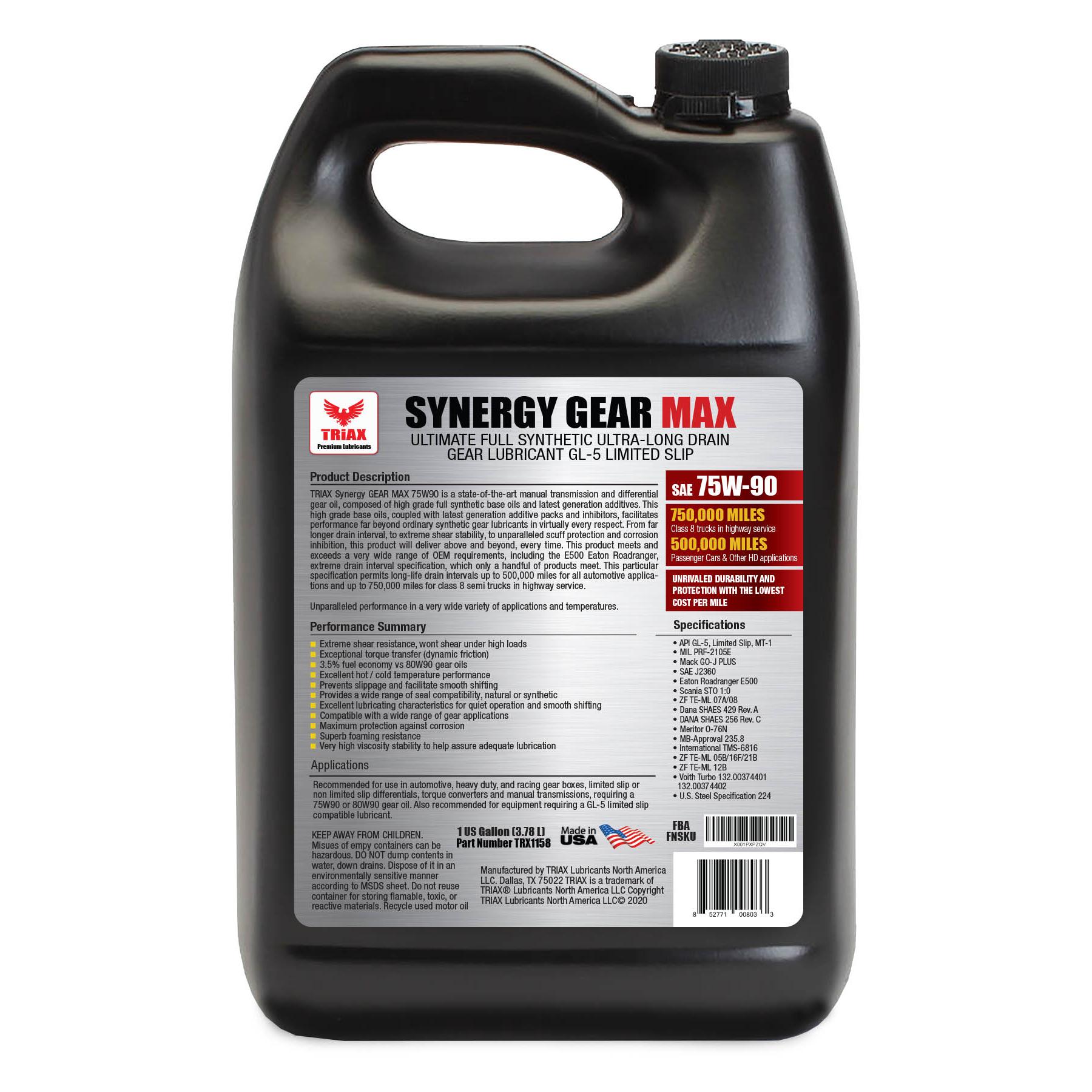 Triax Lubricants Full Synthetic Gear Oil 75W-90 | AutoZone