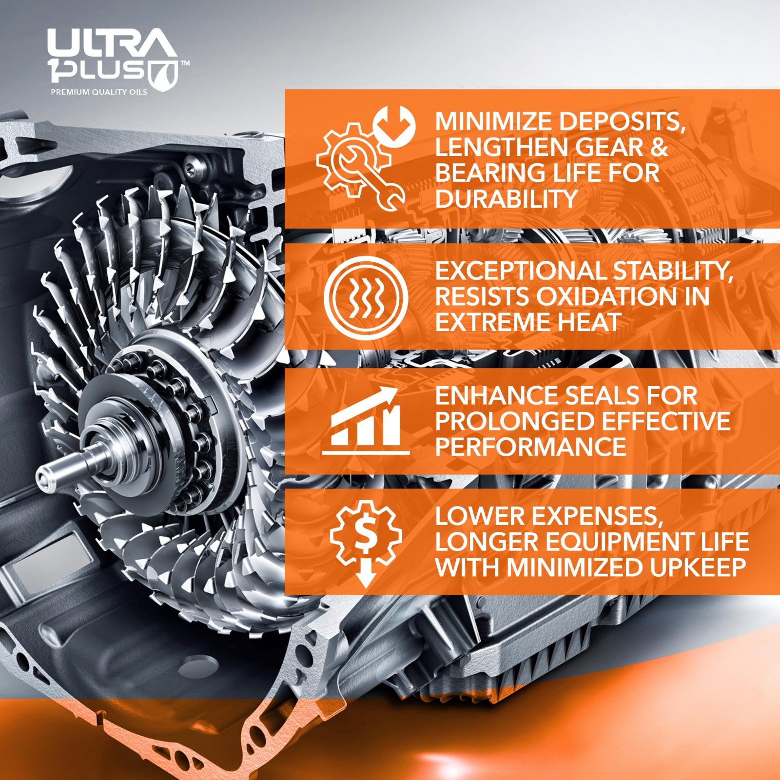 thumbnail image 2 of Ultra1Plus SAE 80W-140 Synthetic Gear Oil – API GL-5, 1 Quart, Made In USA 2 of 6
