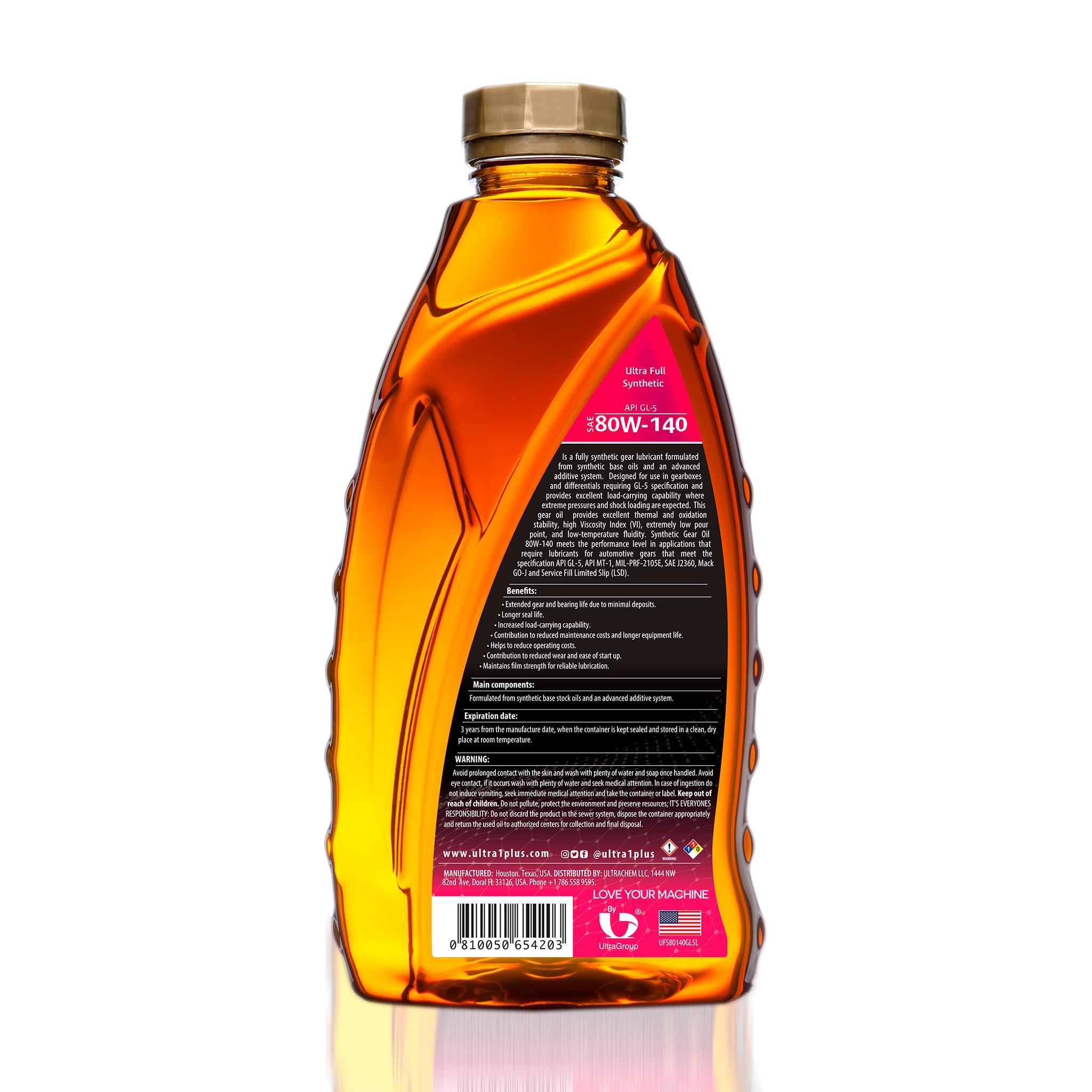 Ultra1Plus SAE 80W-140 Synthetic Gear Oil API GL-5 | AutoZone