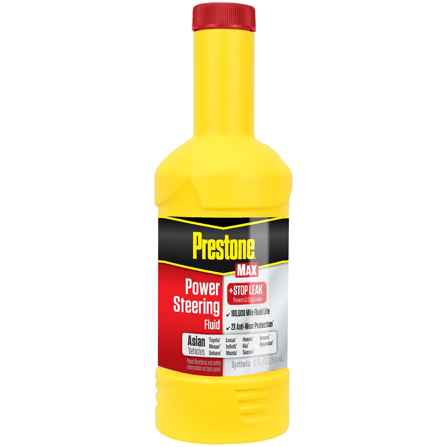 Prestone MAX Asian Vehicle Power Steering Fluid with Stop Leak 12oz for GMC P2500