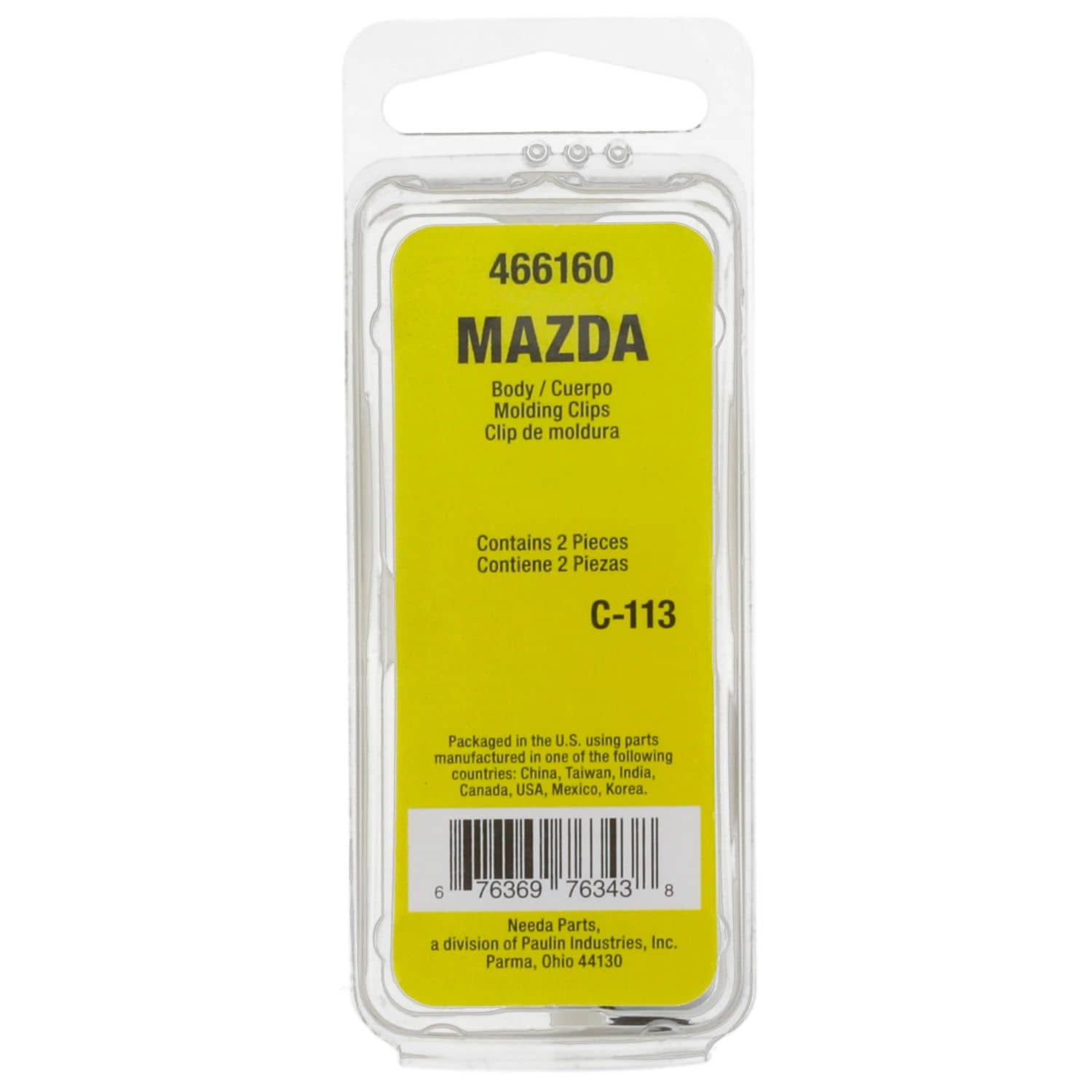 Needa Parts Exterior Molding Clip 466160 | AutoZone Needa Parts Exterior Molding Clip 466160 | AutoZone