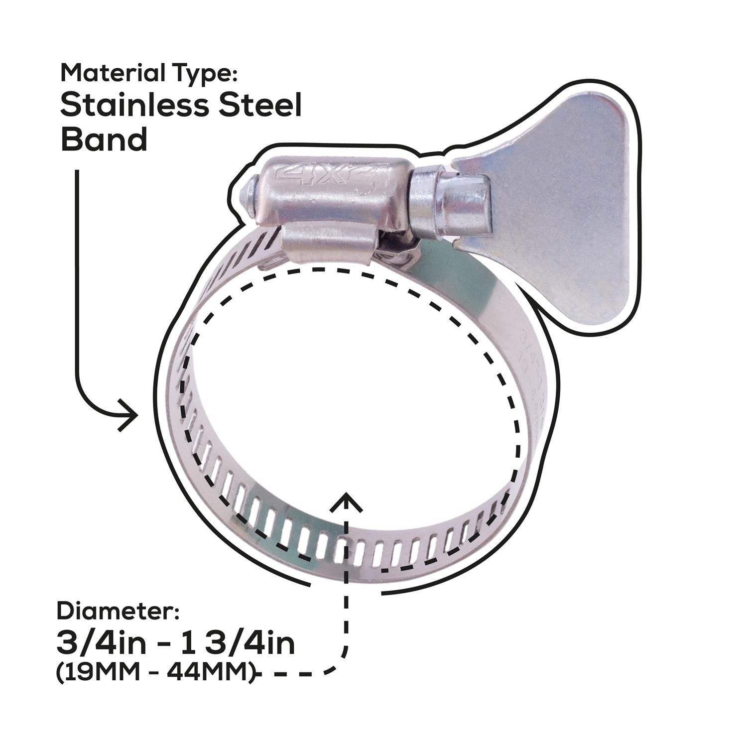 Varese 3/4in to 1 3/4in EZ Hose Clamp 2 Pack | AutoZone