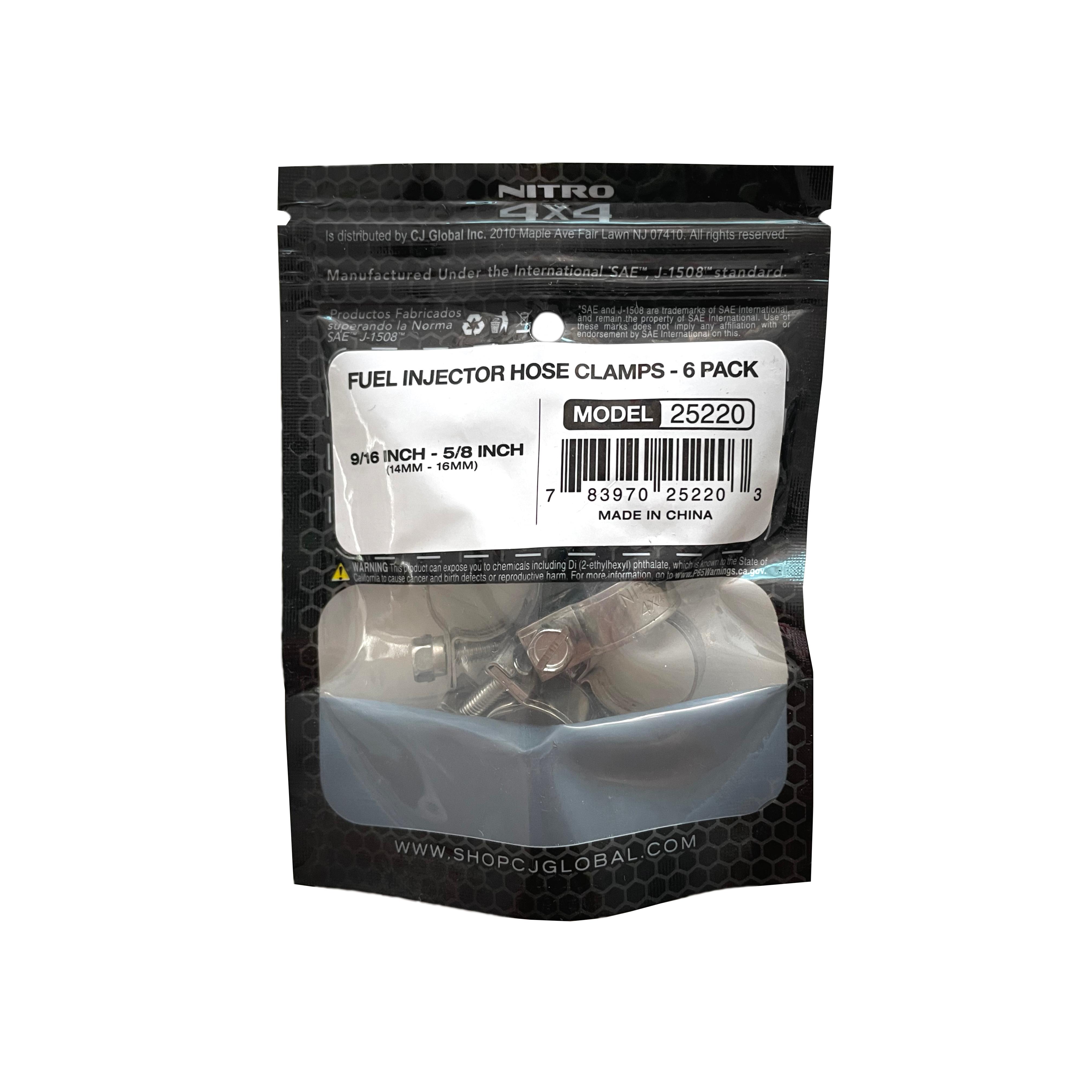 Nitro 4 X 4 Hose Clamp 6 Piece 25220 | AutoZone