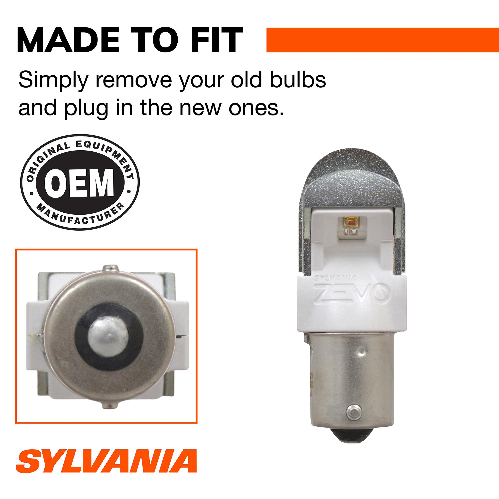 Sylvania Red LED Light Bulb 2 Pack 1141RZEVOLED | AutoZone