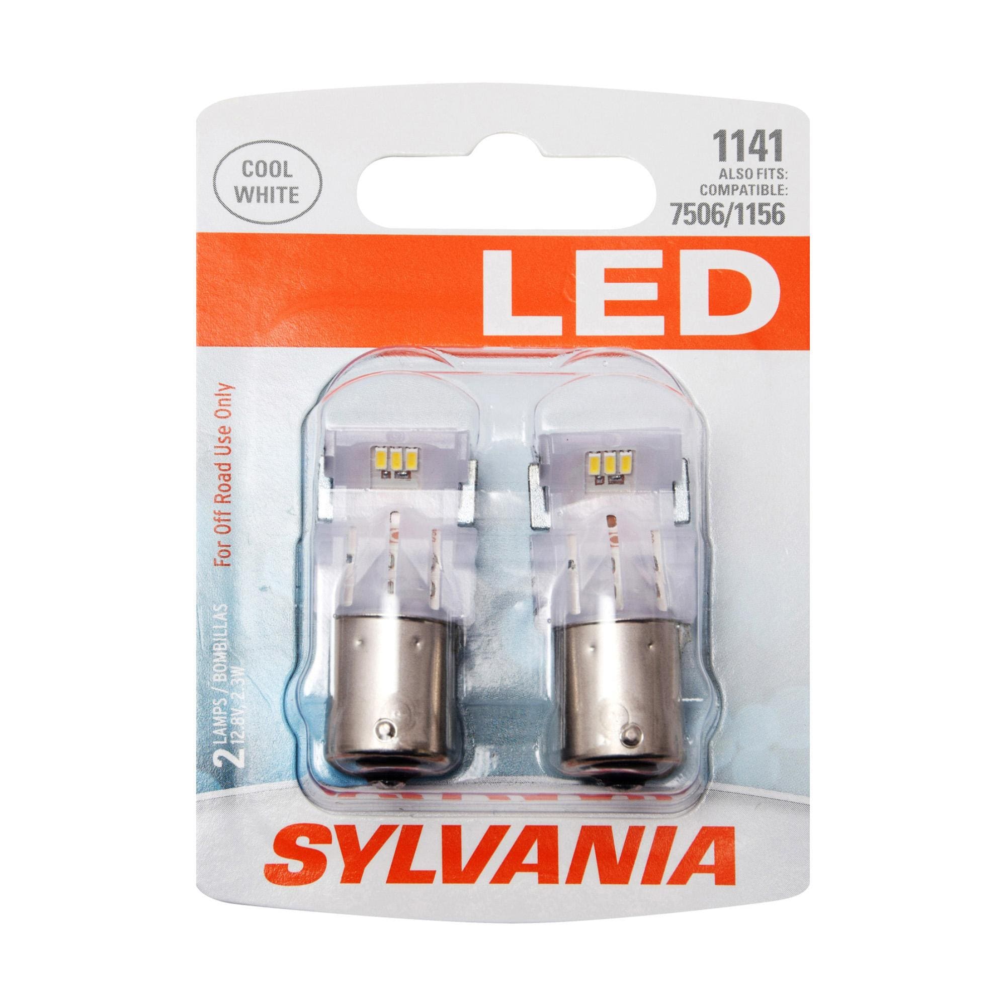 Sylvania LED White Light Bulb, 2 Pack 1141SYLLED for Oldsmobile Toronado