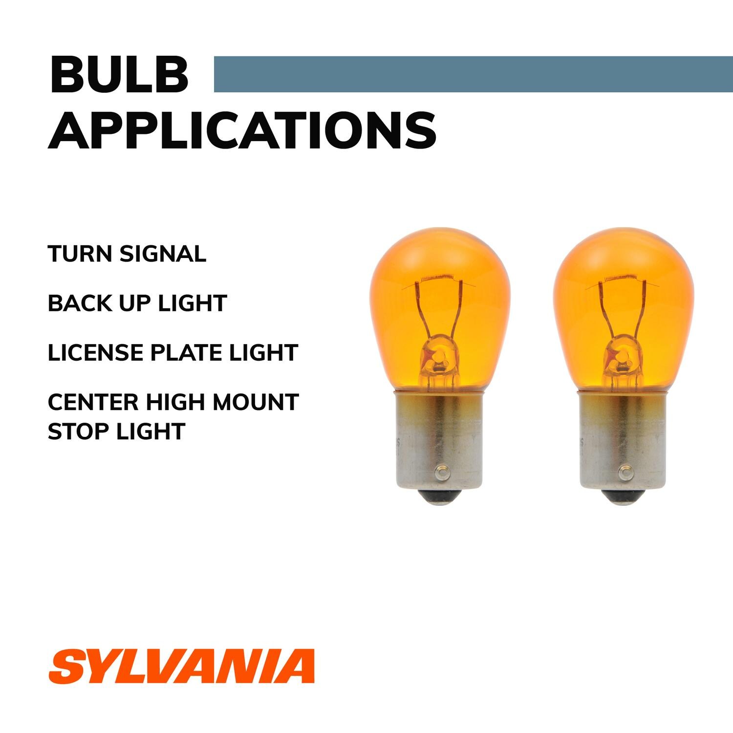 thumbnail image 2 of Sylvania 1156 Amber Orange LED Bulbs – Front Turn Signal Upgrade (2 Pack) – 300 Lumens 2 of 3