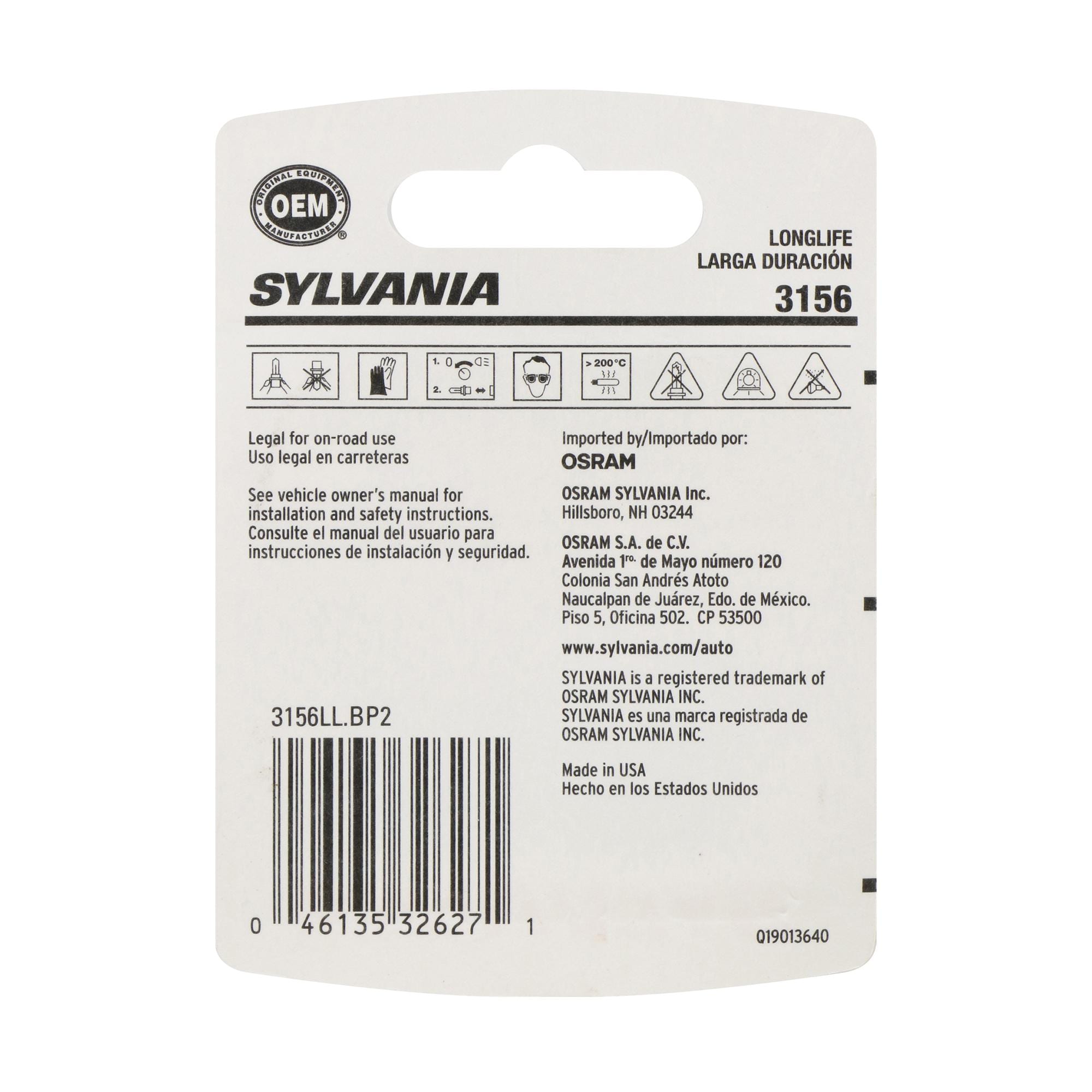 Sylvania LongLife Mini Bulb 3156LL