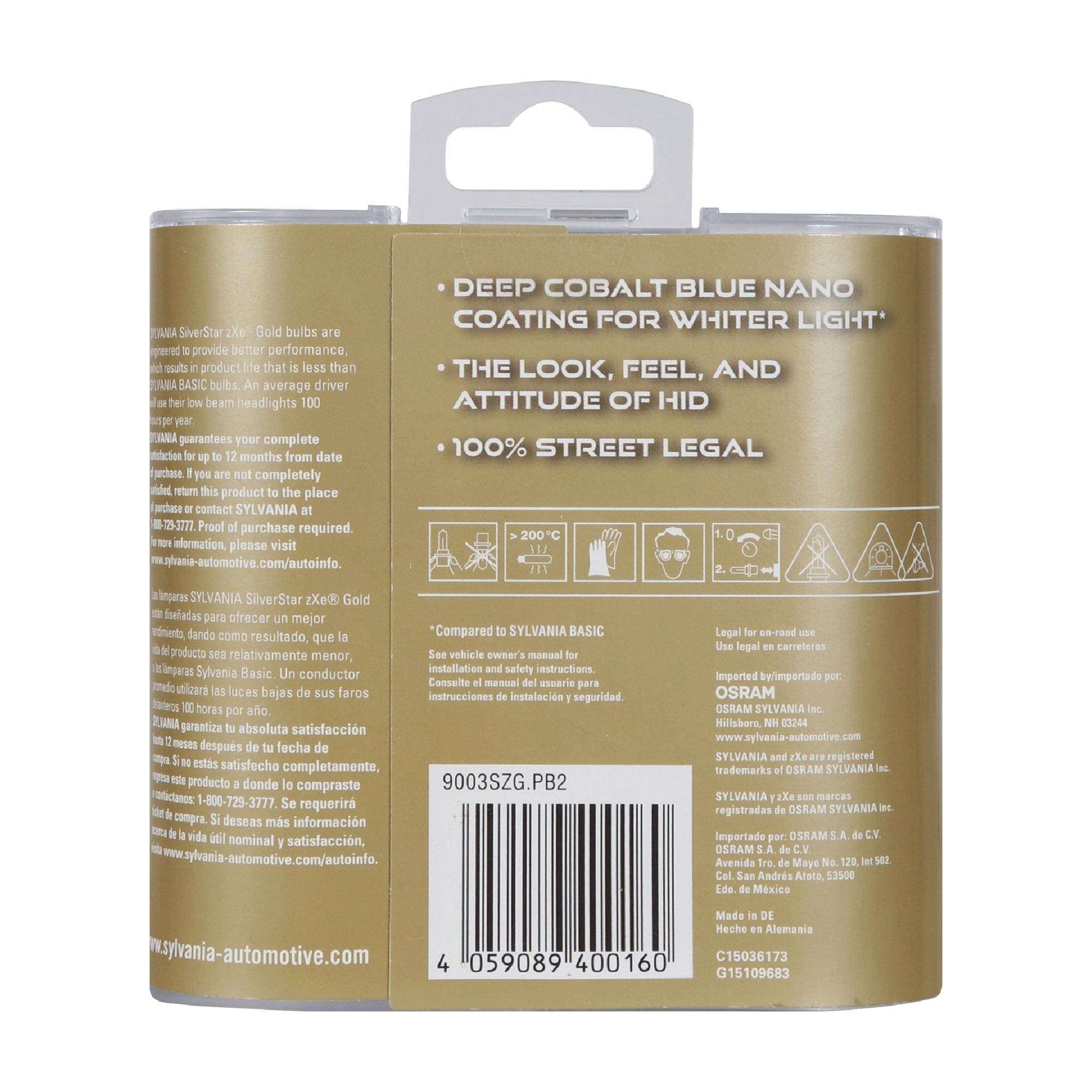 SilverStar zXe Headlight and Fog Light Bulb 9003SZGOLD-2 for Volkswagen Passat