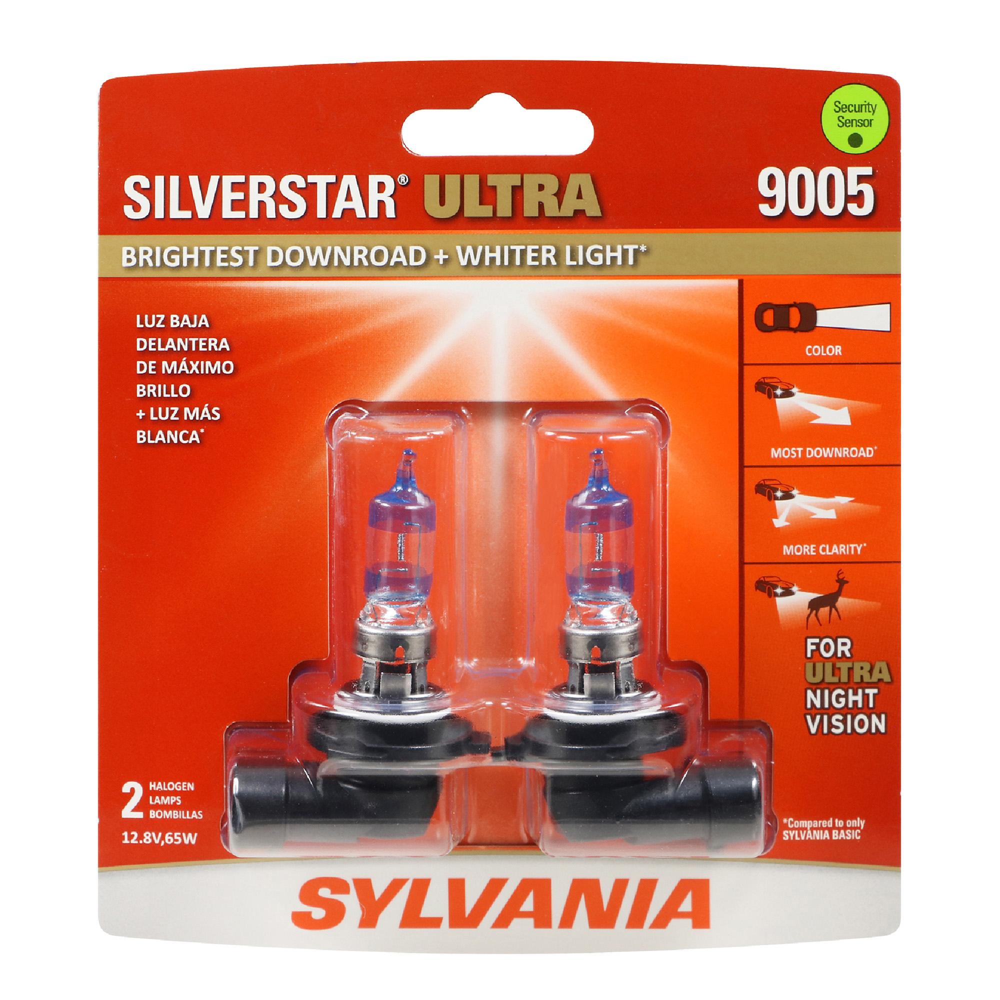 Sylvania SilverStar Ultra 9005SU-2 Halogen Headlight Bulb 2 Pack