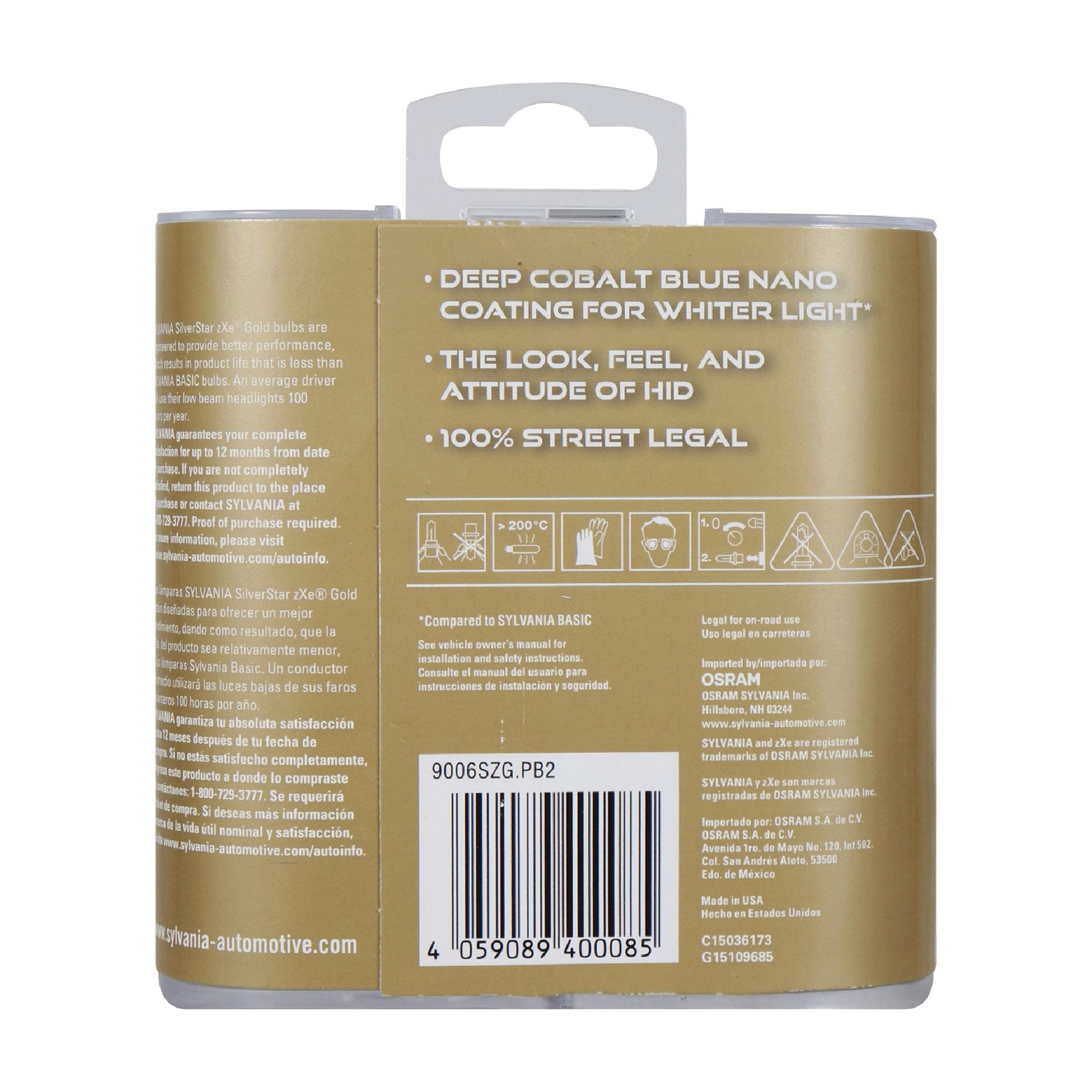 Sylvania SilverStar zXe Bulb 9006SZGOLD-2 | AutoZone