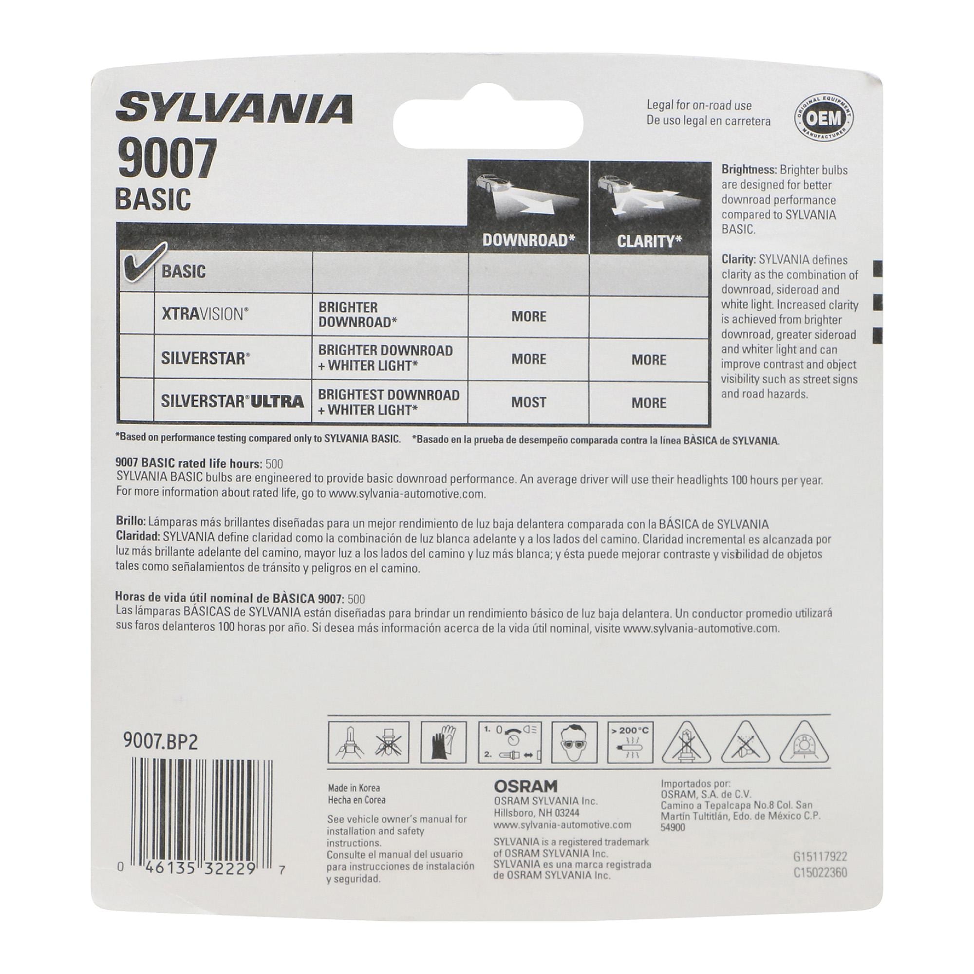 Sylvania Basic Bulb 9007-2