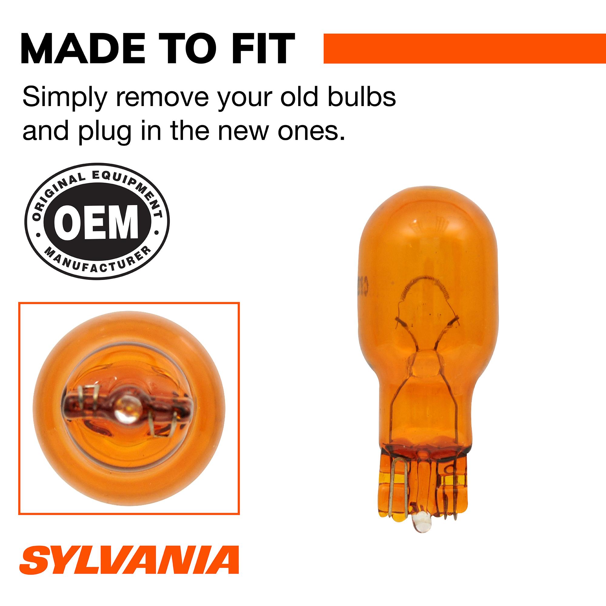 Sylvania Premium LED 7443 Amber Orange Bulbs (2 Pack) - Front Turn Signal, Parking Light - 400 Lumens, 12V, Road Legal