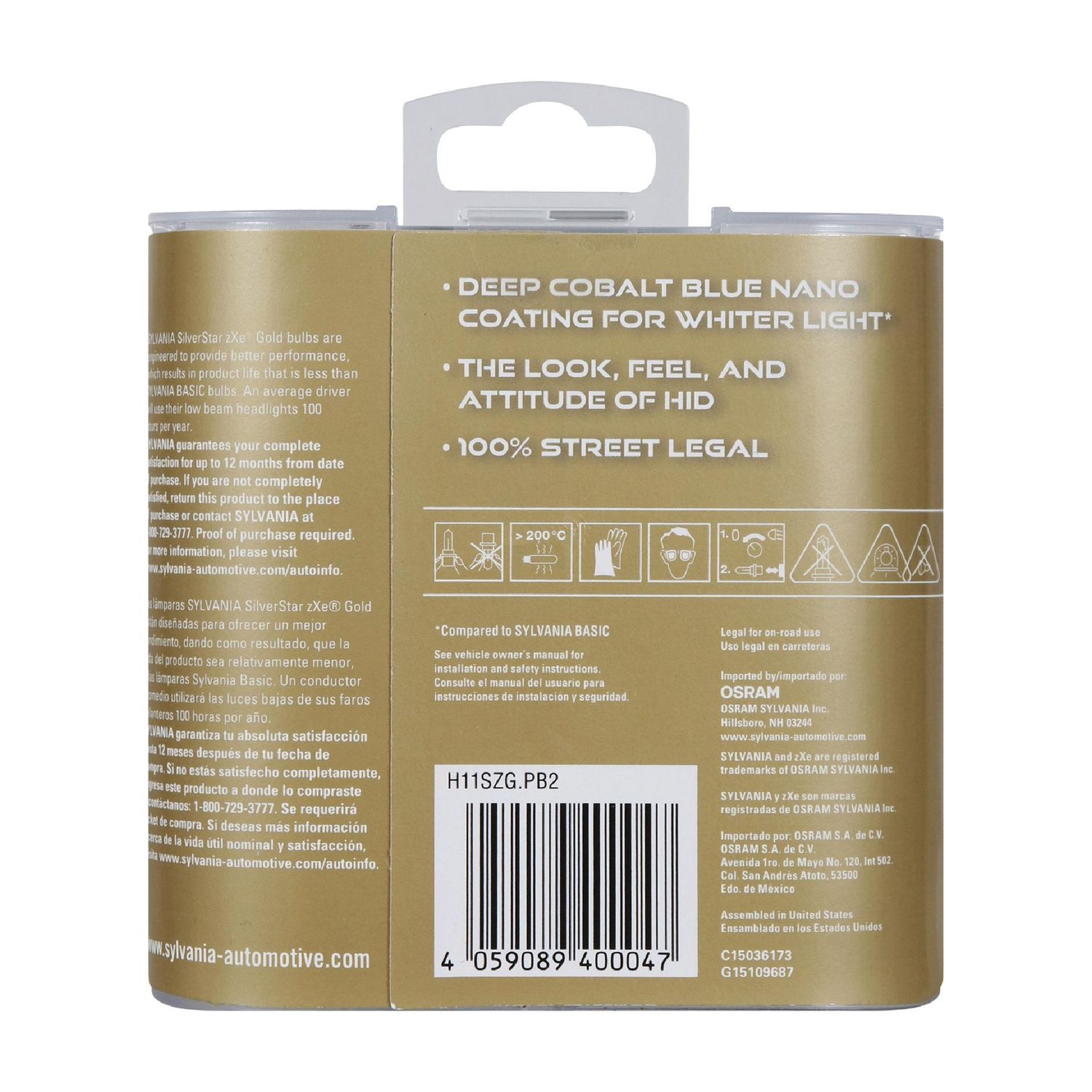 Sylvania SilverStar zXe Bulb H11SZGOLD-2