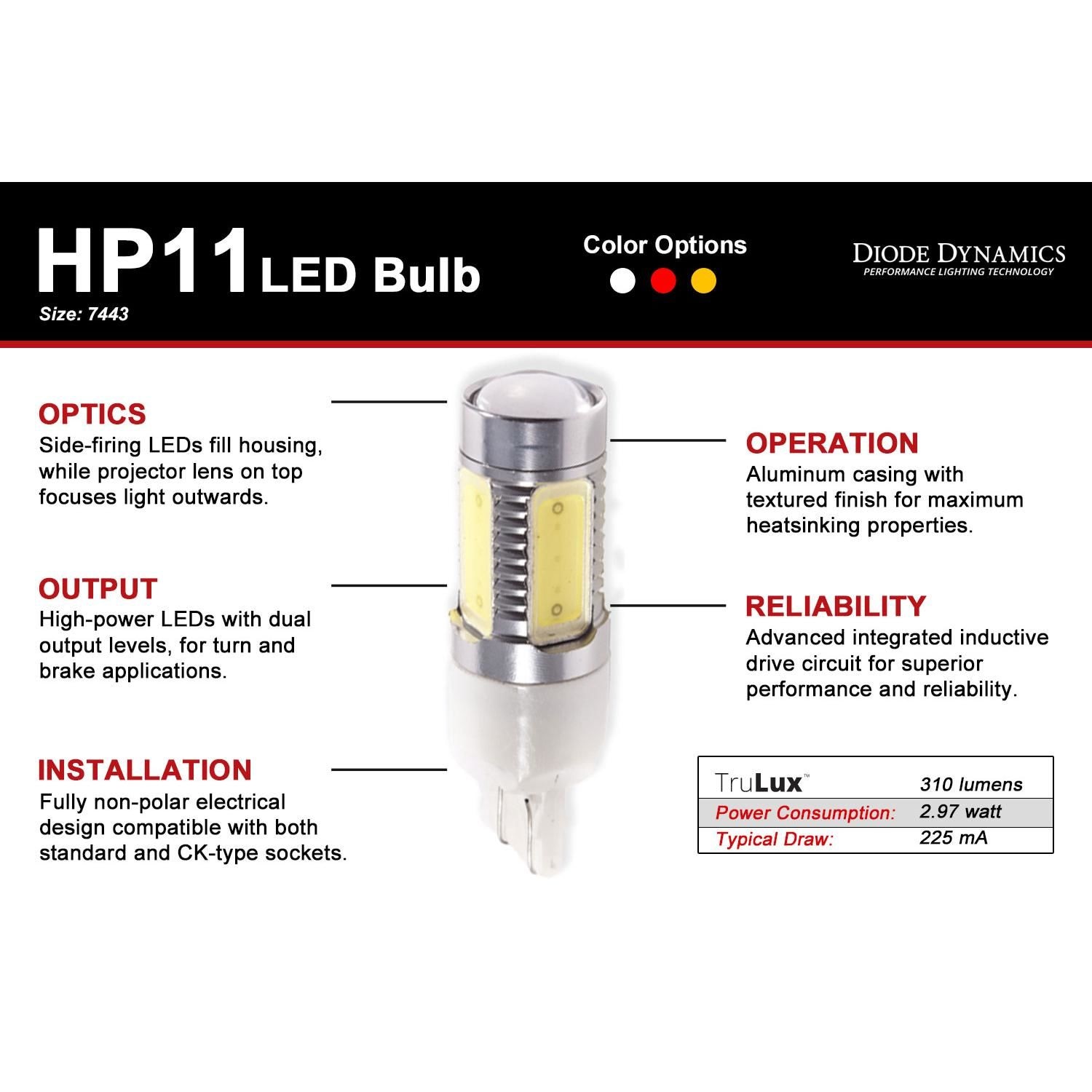 Diode Dynamics Bulb DD0107P for Lexus RX350