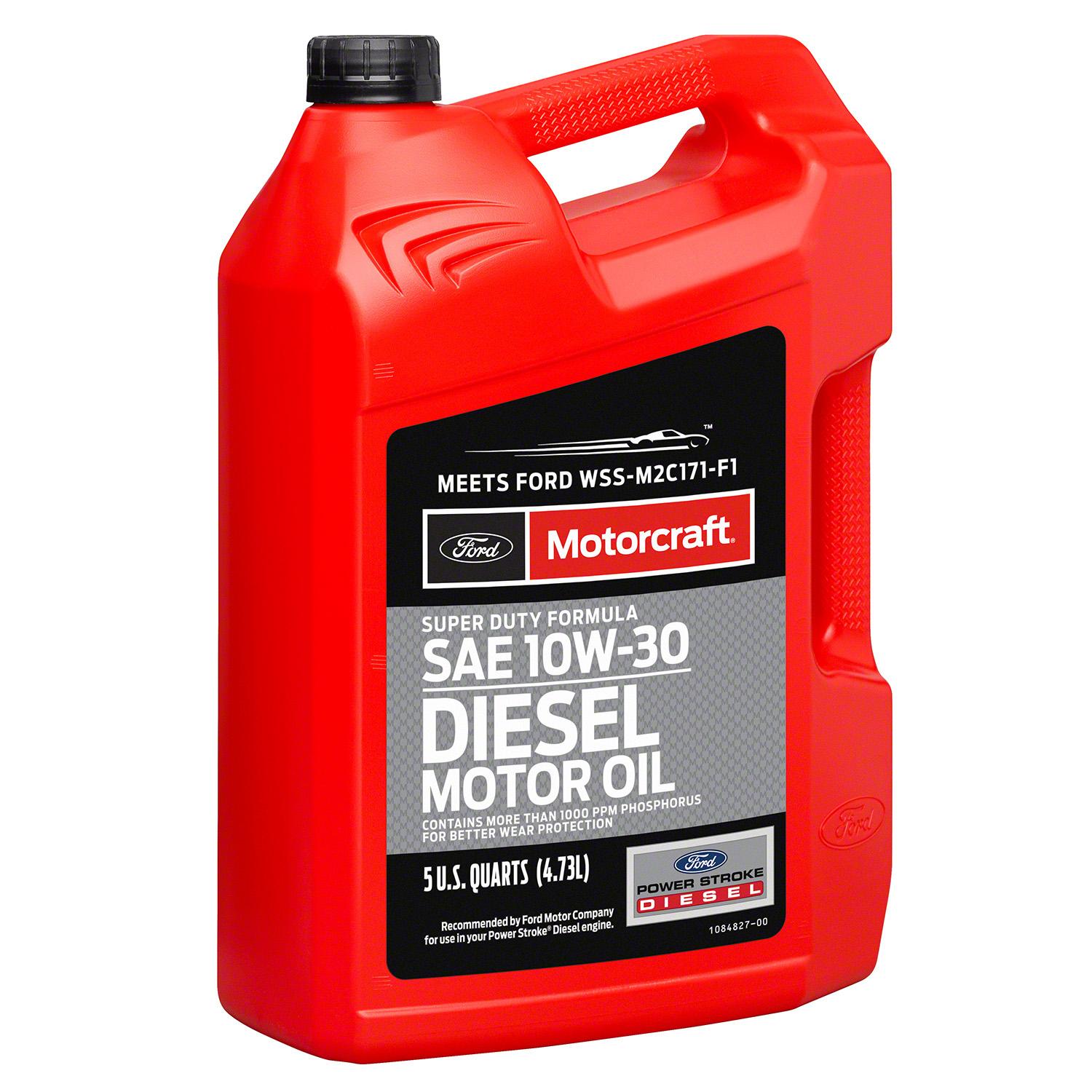 Motorcraft Diesel Engine Conventional 10W-30 Motor Oil 5 Quart