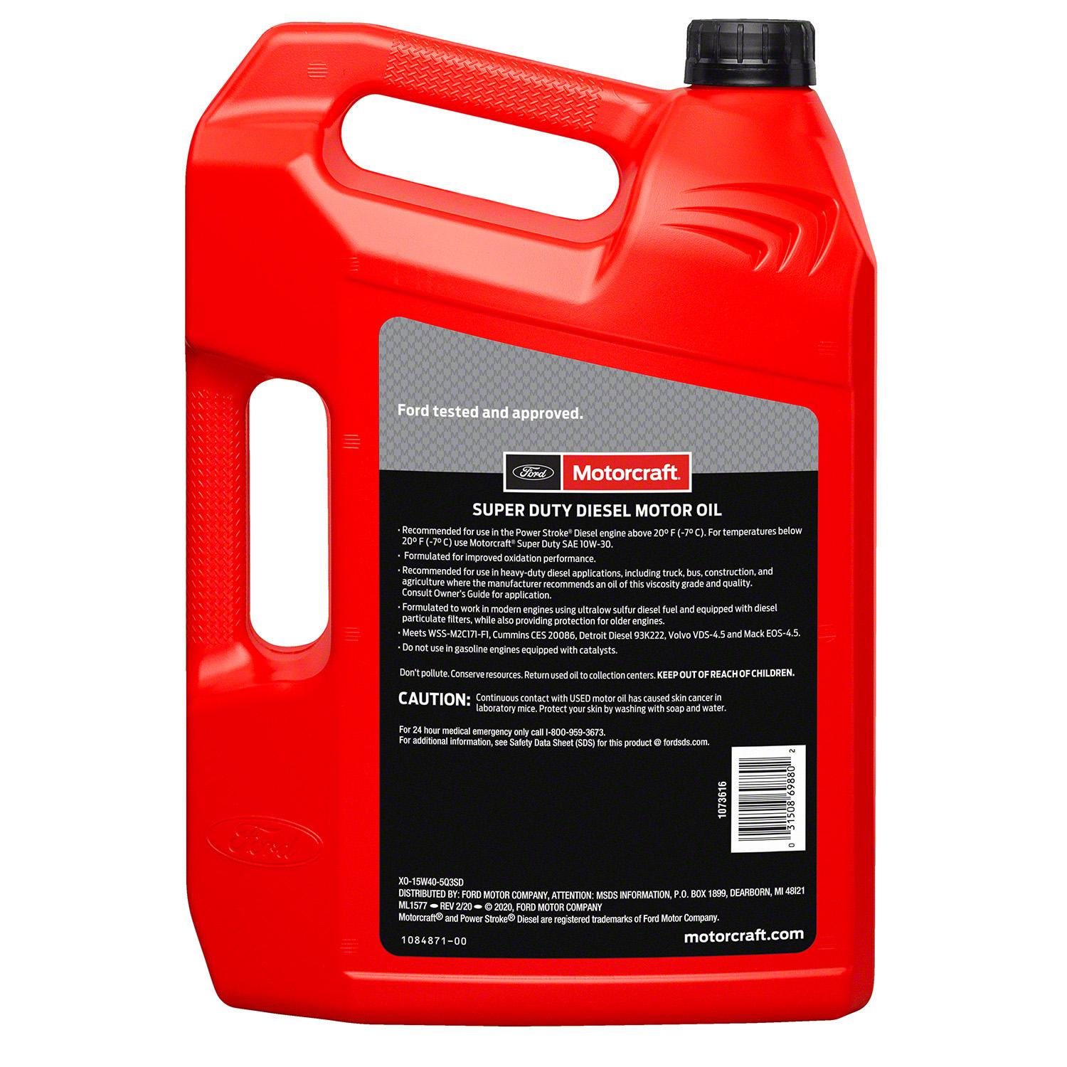 Motorcraft Conventional 15W-40 Motor Oil 5 Quart XO15W405Q3SD