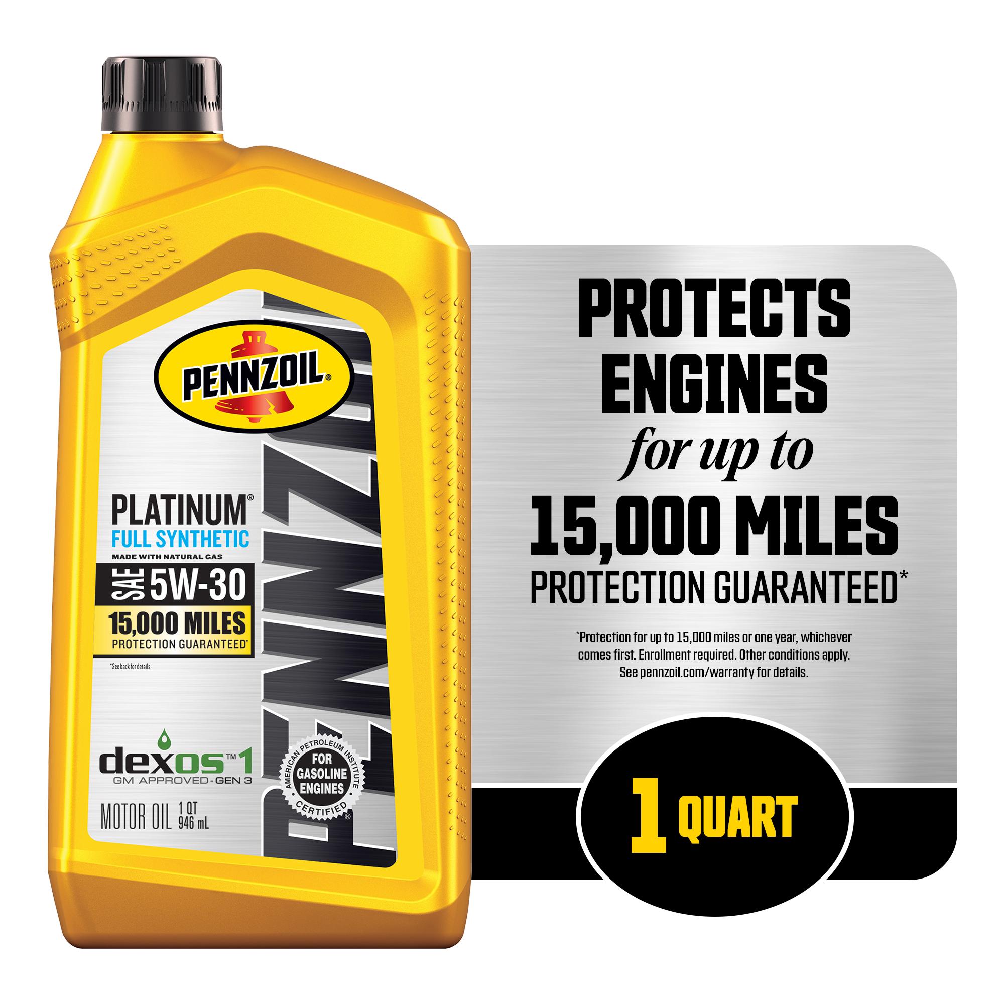 Pennzoil Platinum Full Synthetic 5W-30 Motor Oil 1 Quart | AutoZone