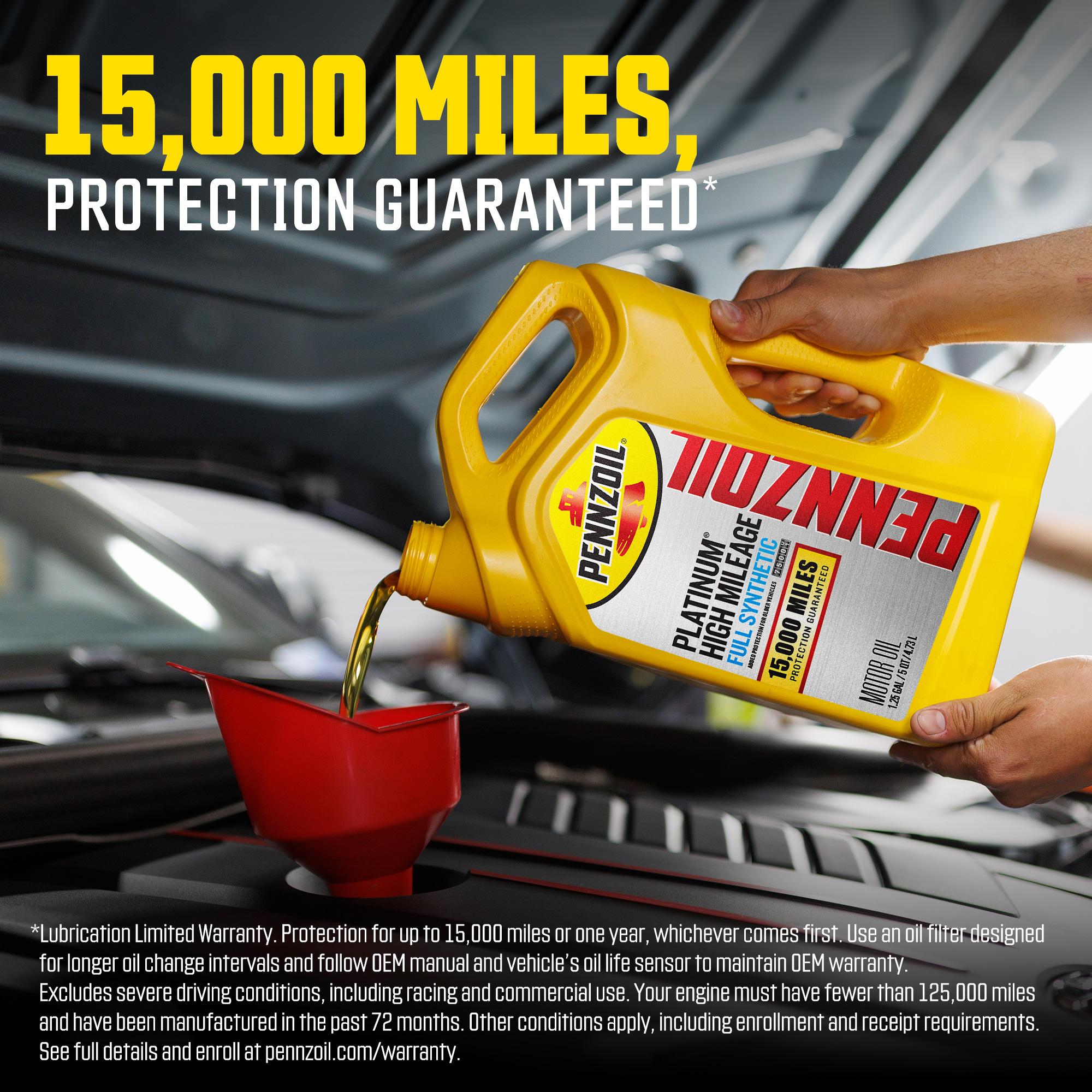 Pennzoil Platinum High Mileage Full Synthetic 5W-30 Motor Oil 5