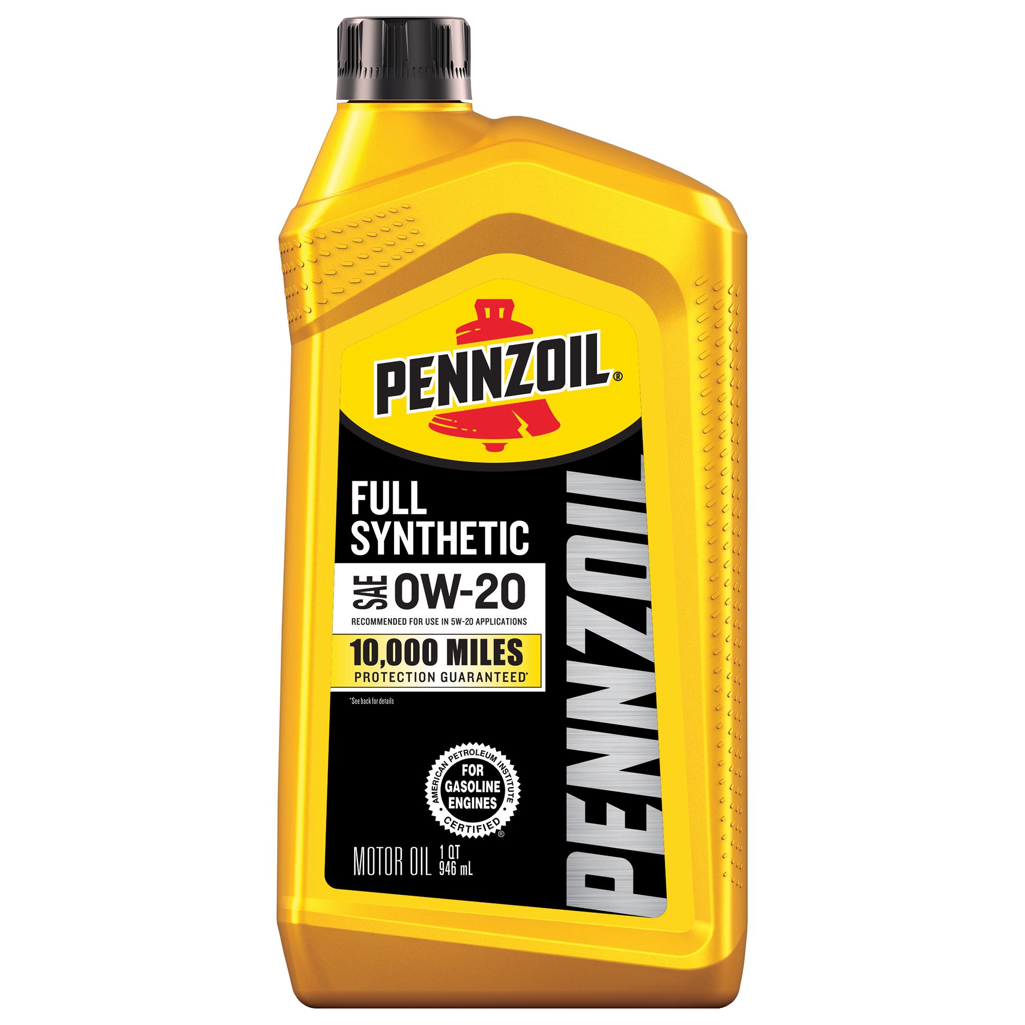Pennzoil Full Synthetic 0W-20 Motor Oil 1 Quart 550058594 | AutoZone