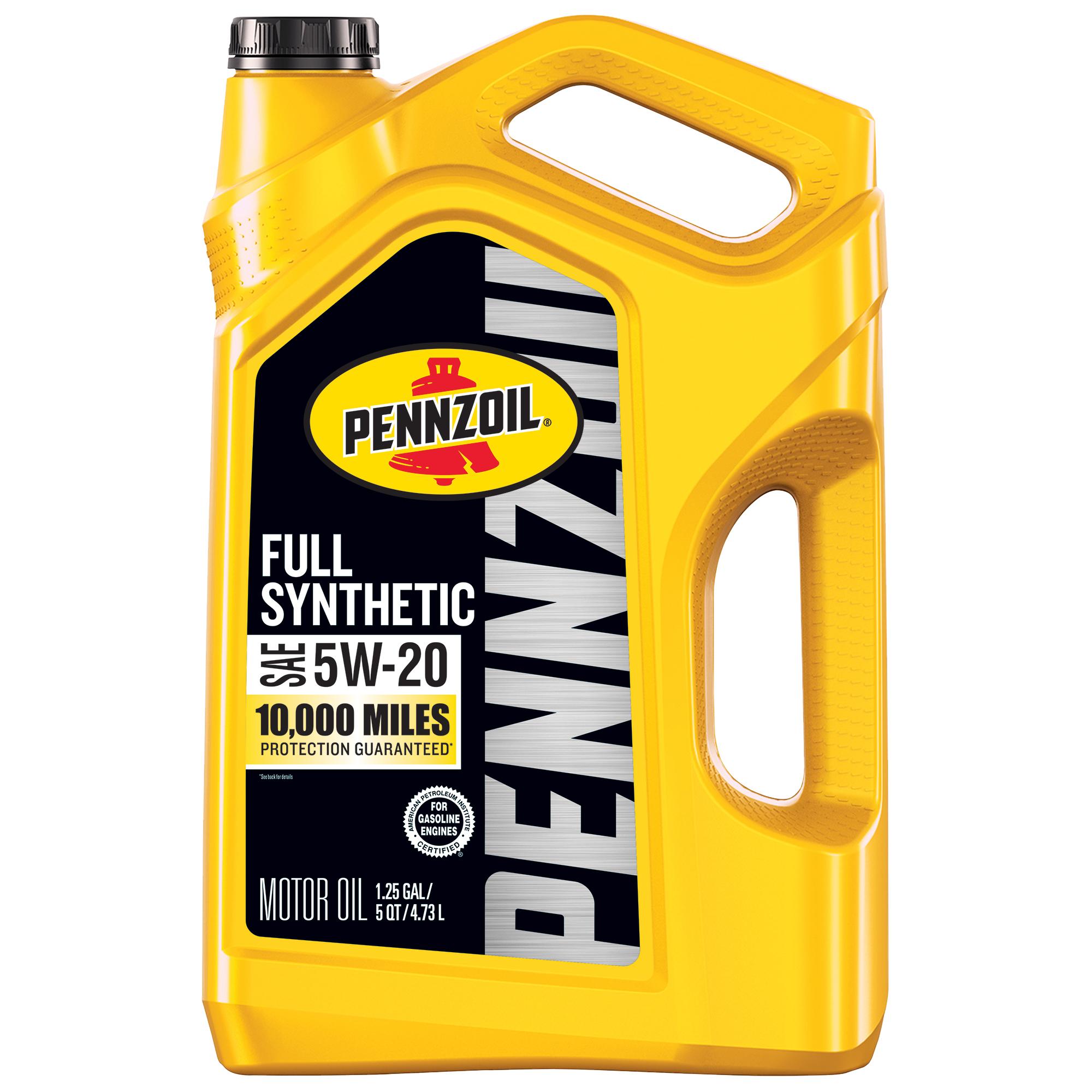 Pennzoil Full Synthetic 0W-20 Motor Oil 5 Quart | AutoZone