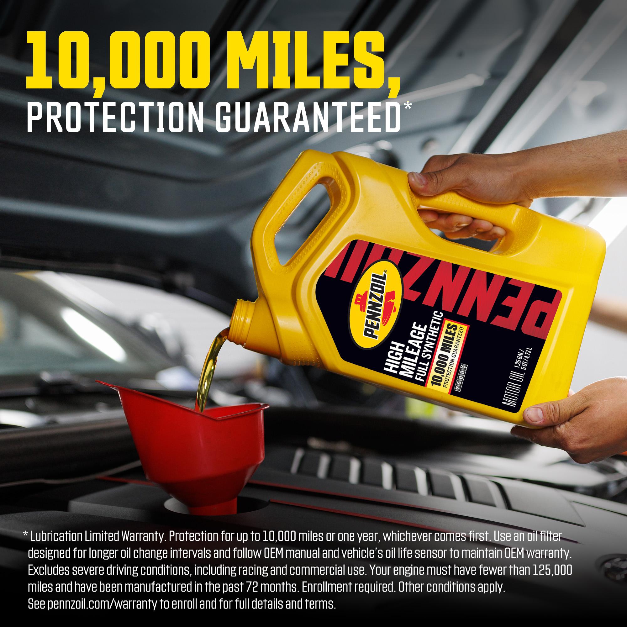 Pennzoil Full Synthetic High Mileage 5W-20 Motor Oil 5 Quart