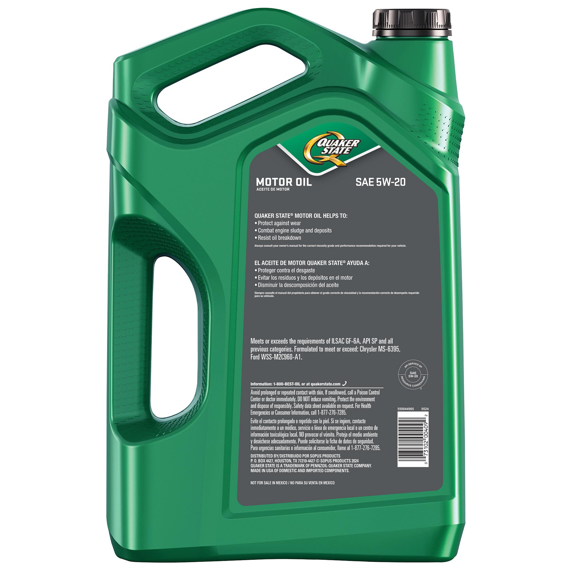 Quaker State Conventional 5W-20 Motor Oil 5 Quart 550044965 | AutoZone