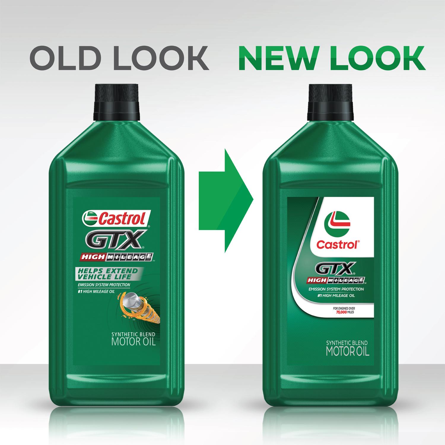 Castrol GTX High Mileage Synthetic Blend 10W-30 Motor Oil 1 Quart