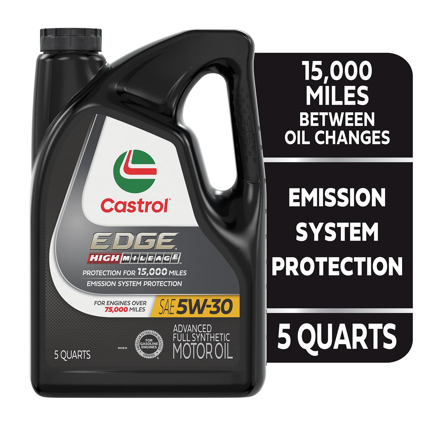 Castrol EDGE High Mileage Full Synthetic 5W-30 Motor Oil 5 Quart