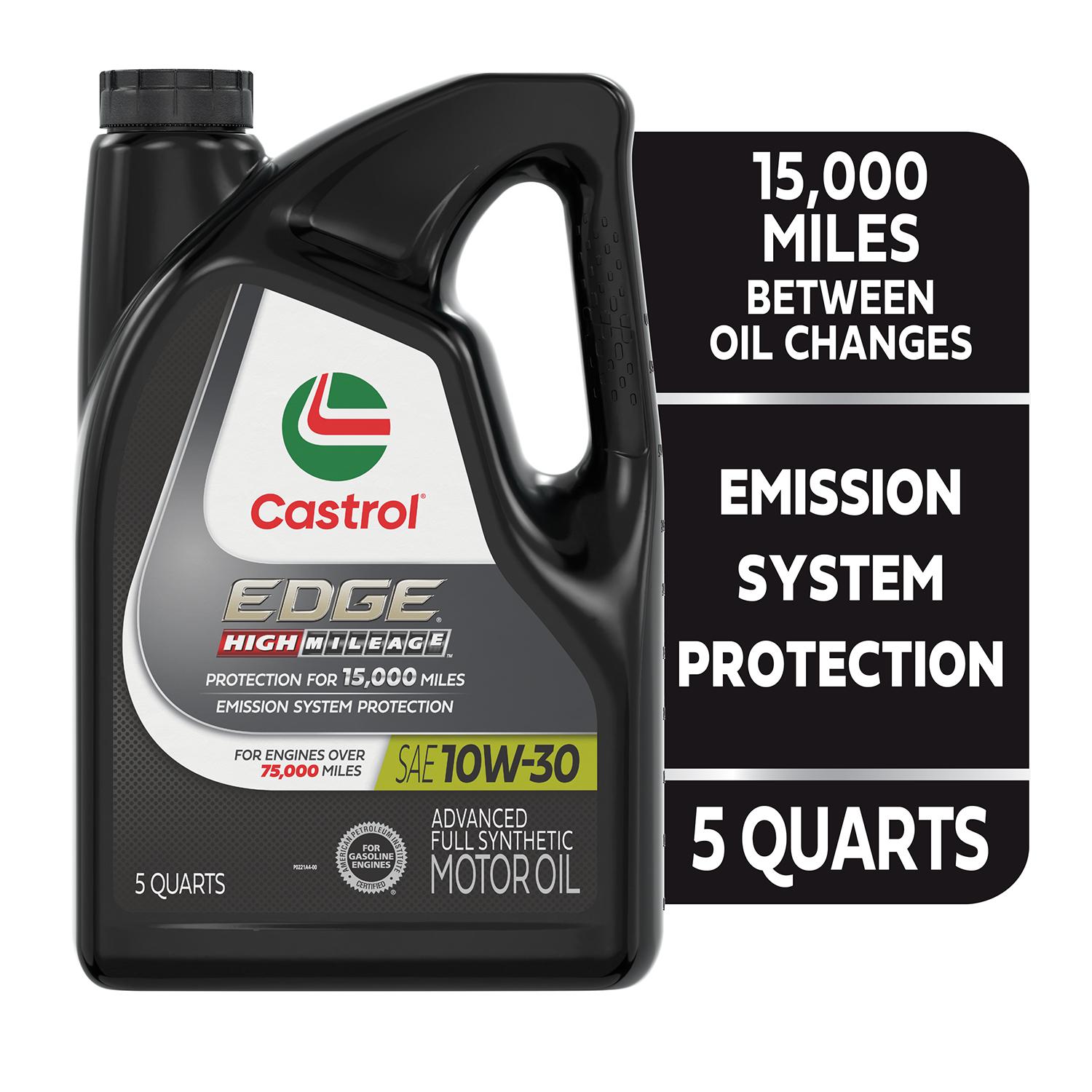 Castrol EDGE High Mileage Full Synthetic 10W-30 Motor Oil 5 Quart