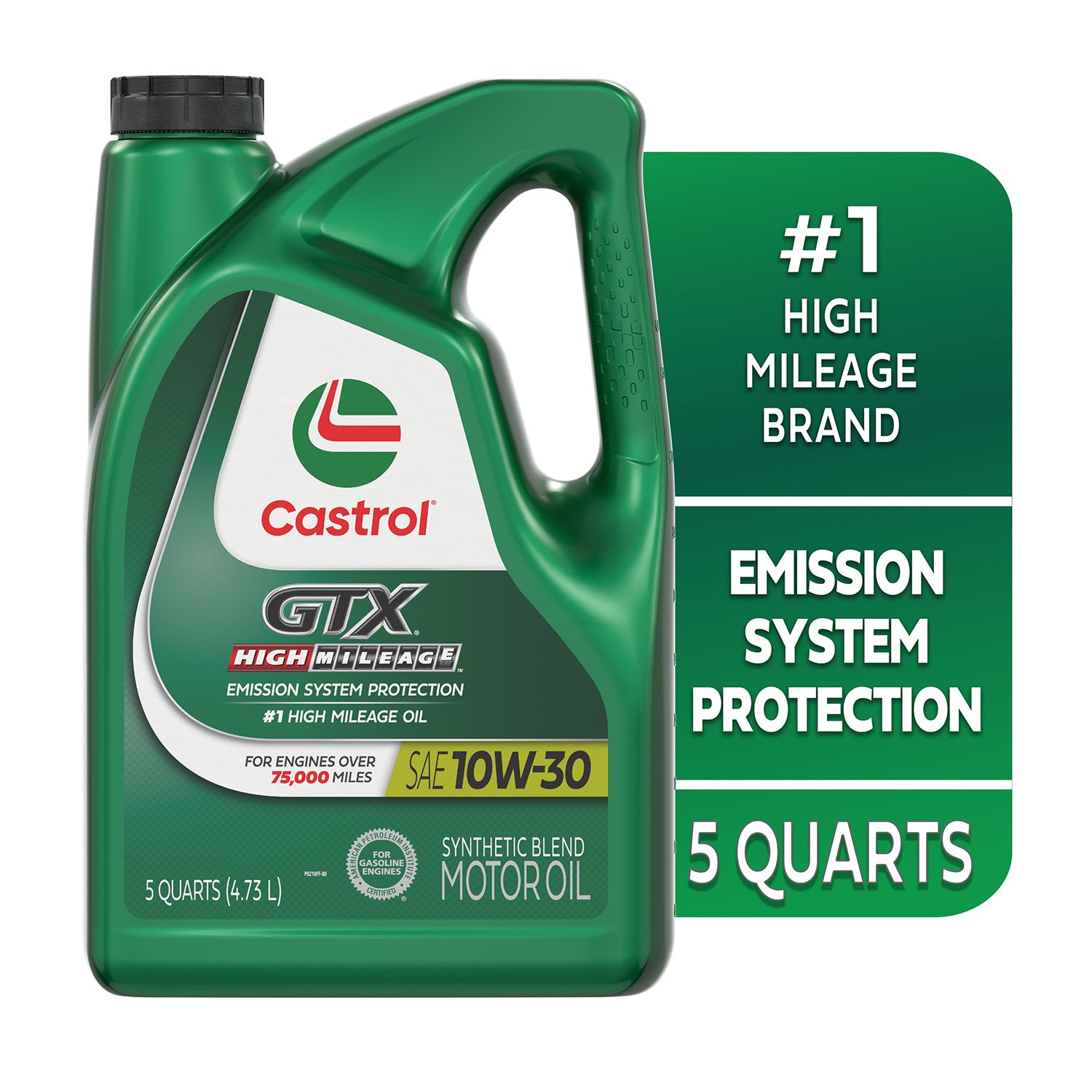Castrol GTX Synthetic Blend 10W-30 Motor Oil 5 Quart | AutoZone