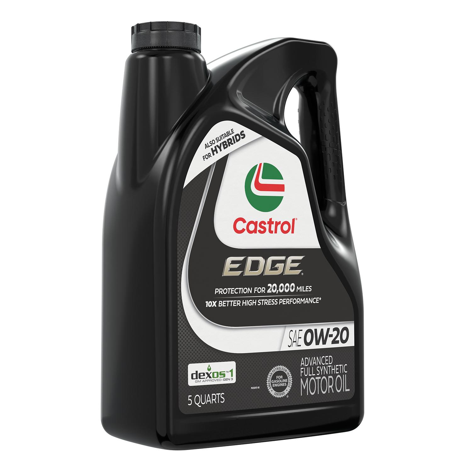 Castrol EDGE Full Synthetic 0W-20 Motor Oil 5 Quart | AutoZone