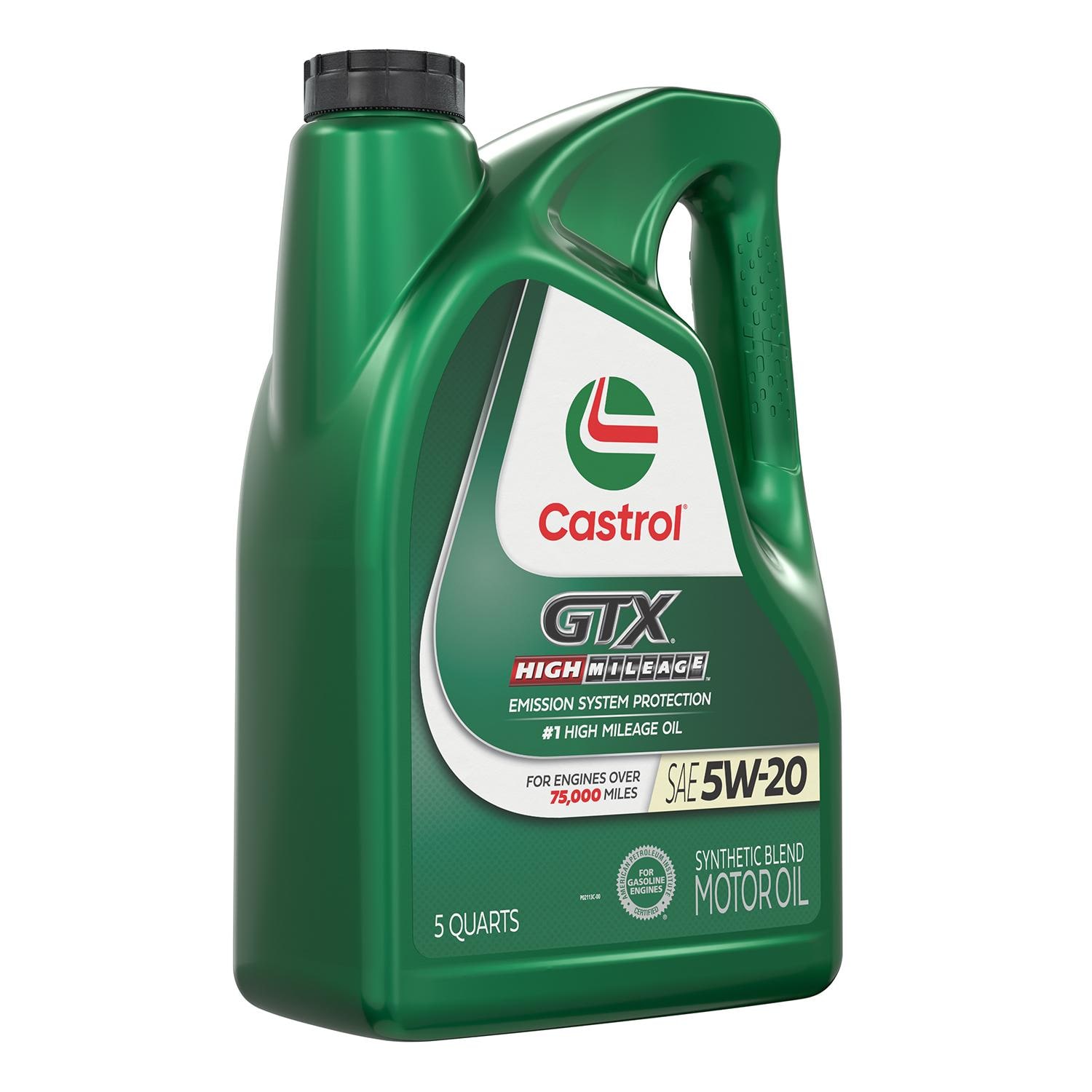 Castrol GTX High Mileage Synthetic Blend 5W-20 Motor Oil 5 Quart