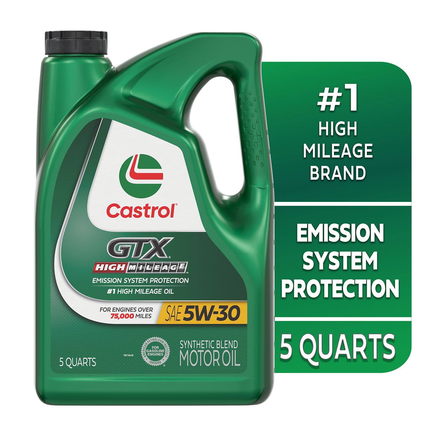 Castrol GTX Synthetic Blend 5W-30 Motor Oil 5 Quart