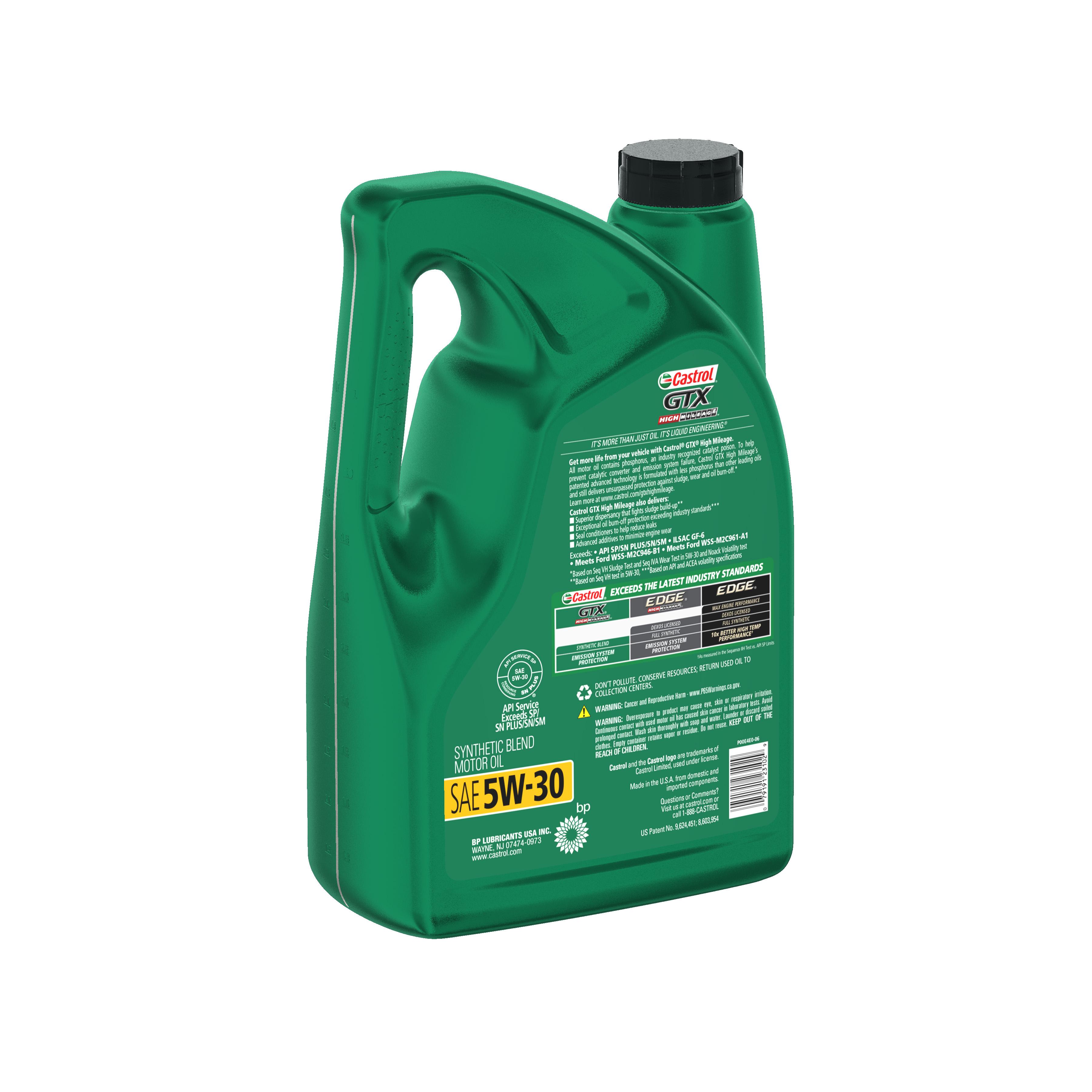 Castrol GTX Synthetic Blend 5W-30 Motor Oil 5 Quart