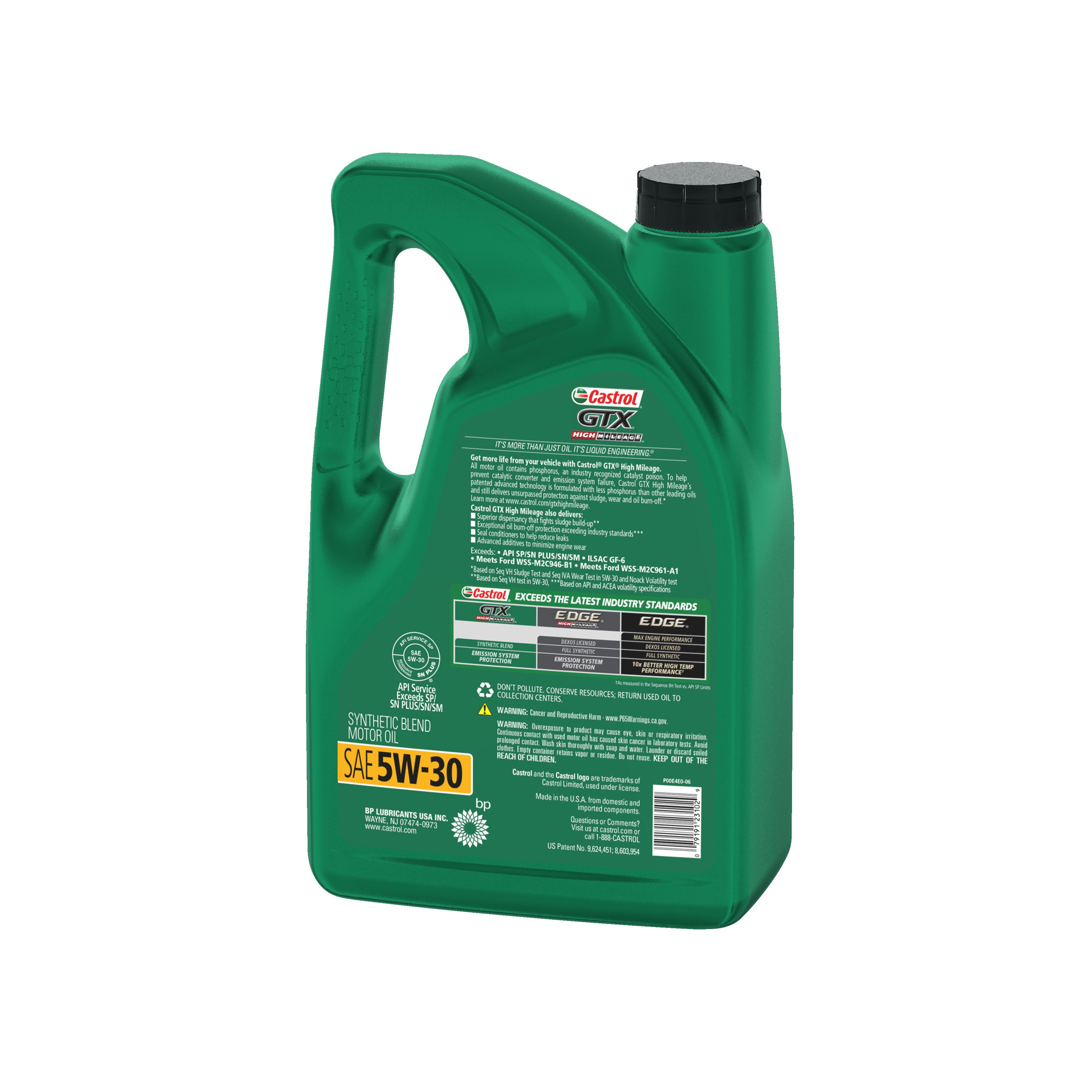 Castrol GTX Synthetic Blend 5W-30 Motor Oil 5 Quart