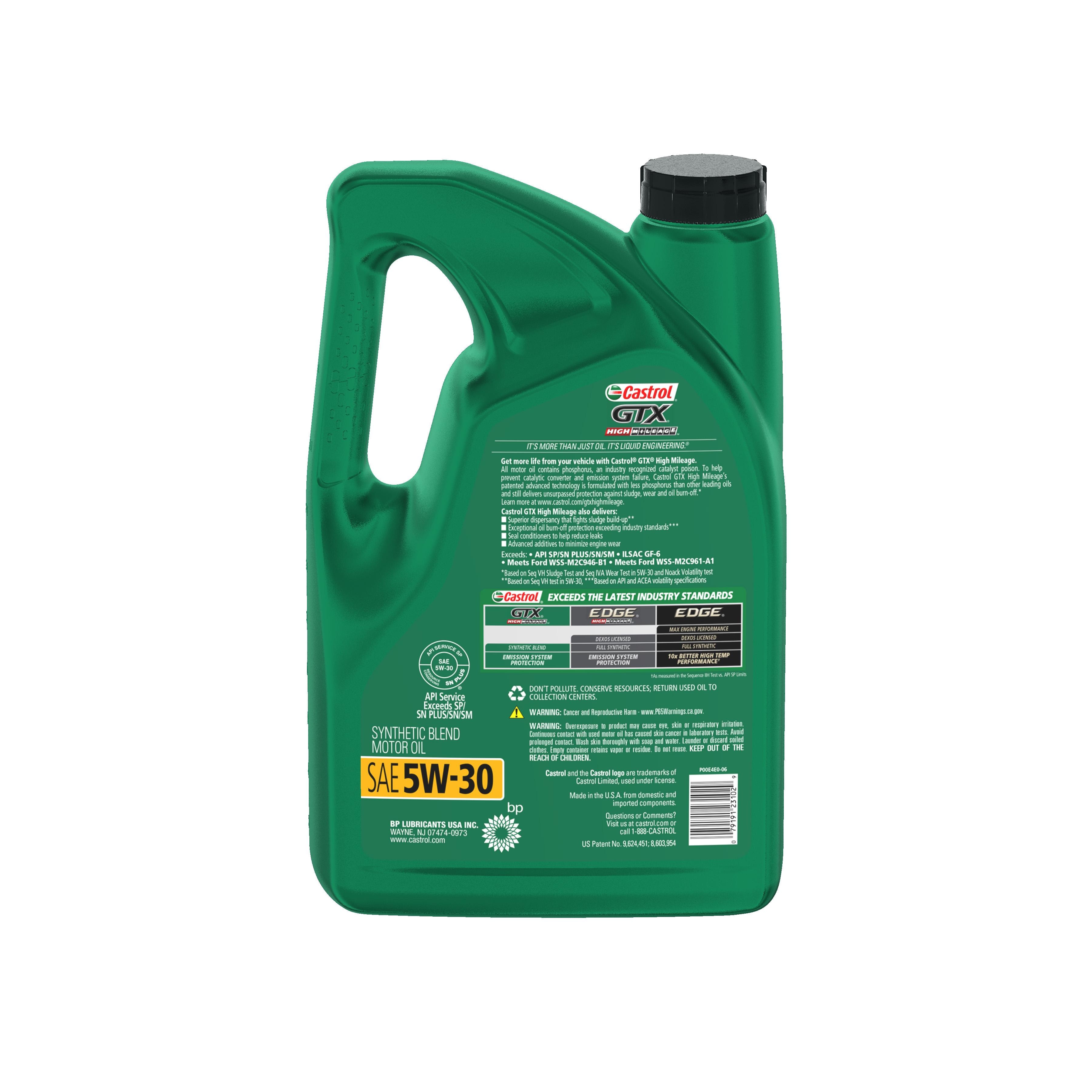 Castrol GTX Synthetic Blend 5W-30 Motor Oil 5 Quart