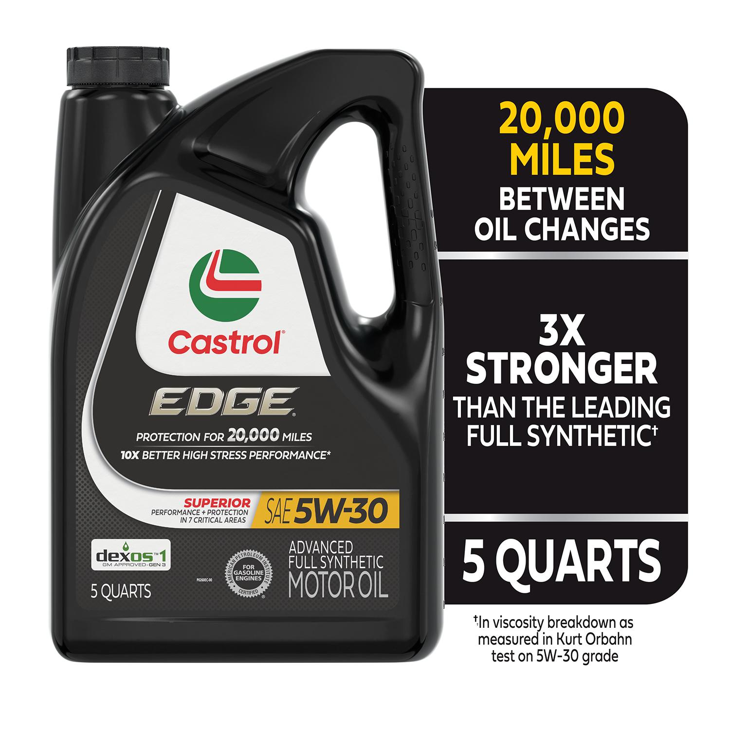 Castrol EDGE Full Synthetic 5W-30 Motor Oil 5 Quart | AutoZone