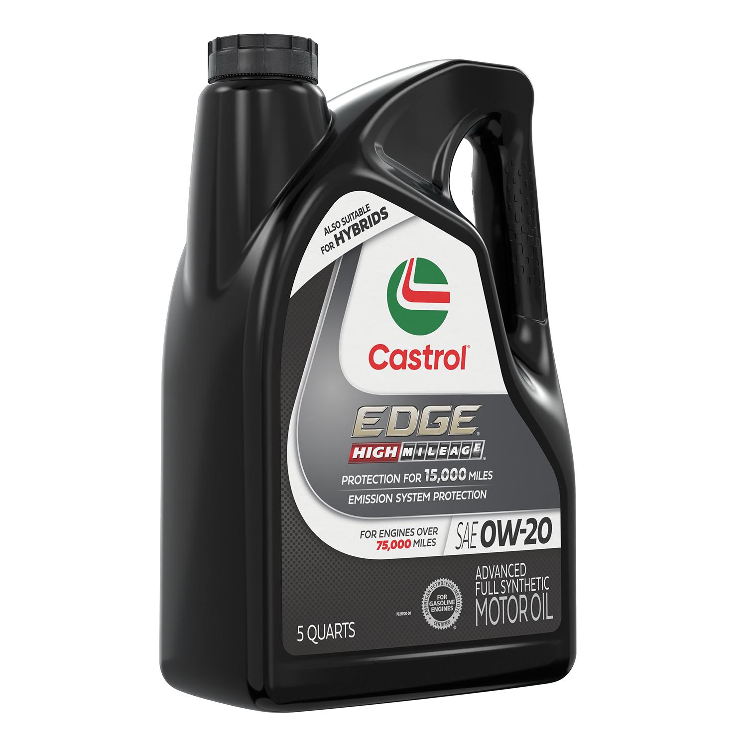 Castrol EDGE High Mileage Full Synthetic 0W-20 Engine Oil 5 Quart