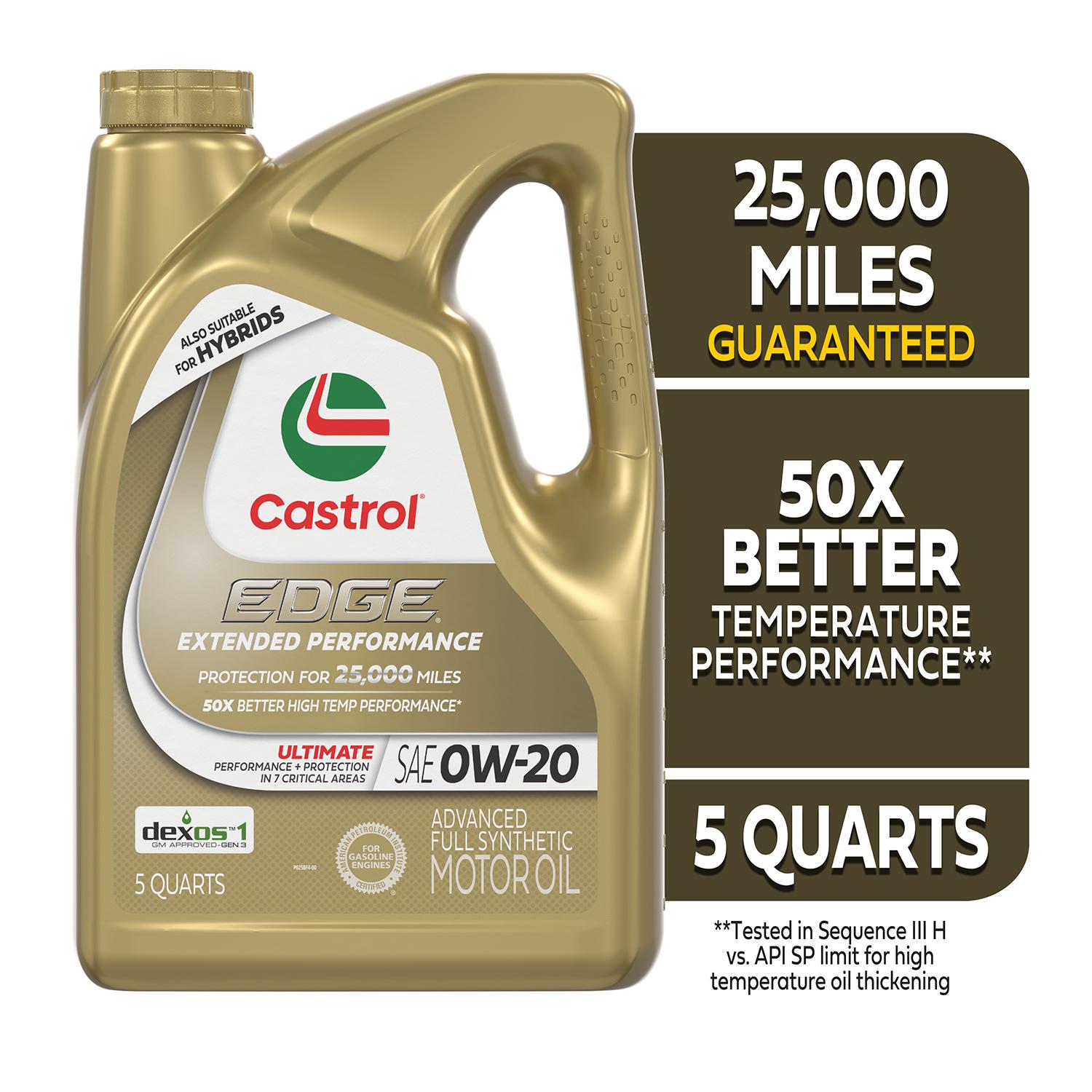 Castrol EDGE Extended Performance Full Synthetic 0W-20 Motor Oil 5