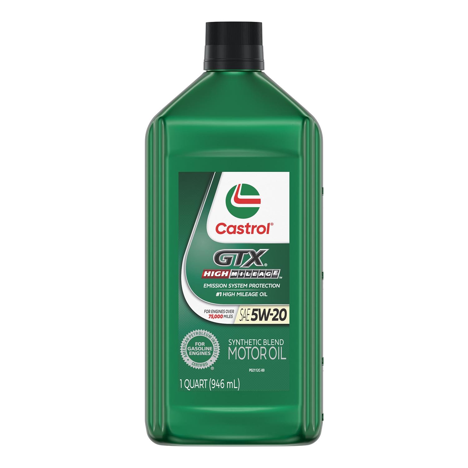 Castrol GTX High Mileage Synthetic Blend 5W-20 Motor Oil 1 Quart