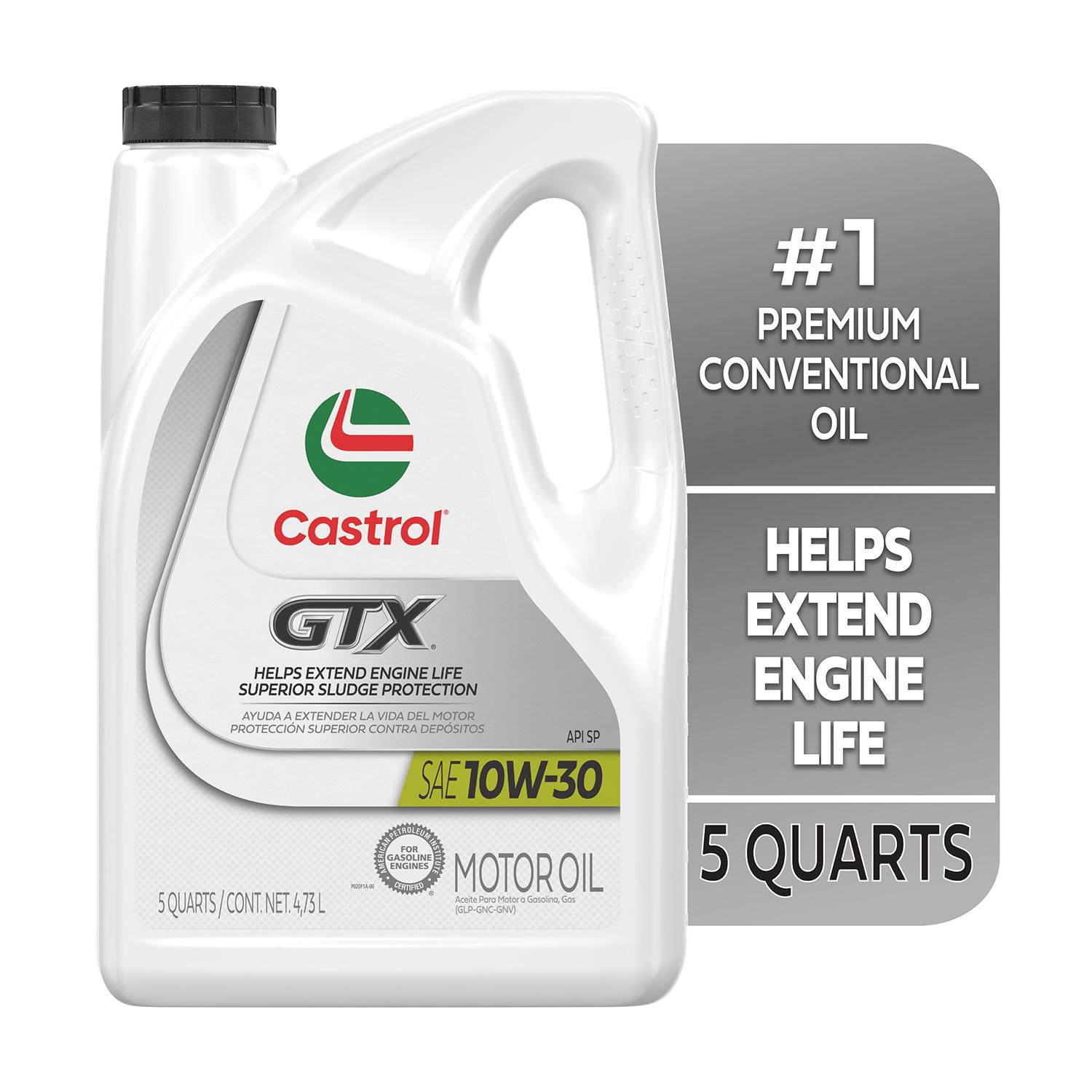 Castrol GTX Conventional 10W-30 Motor Oil 5 Quart 15B7AA | AutoZone