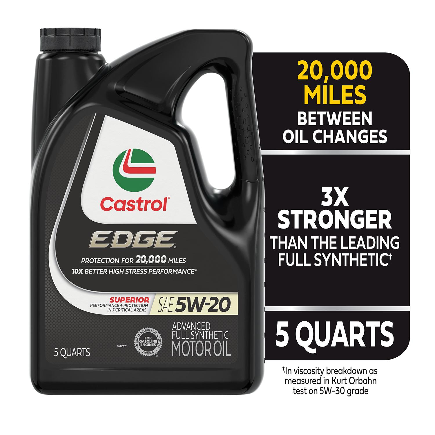 Castrol EDGE Full Synthetic 5W-20 Motor Oil 5 Quart | AutoZone