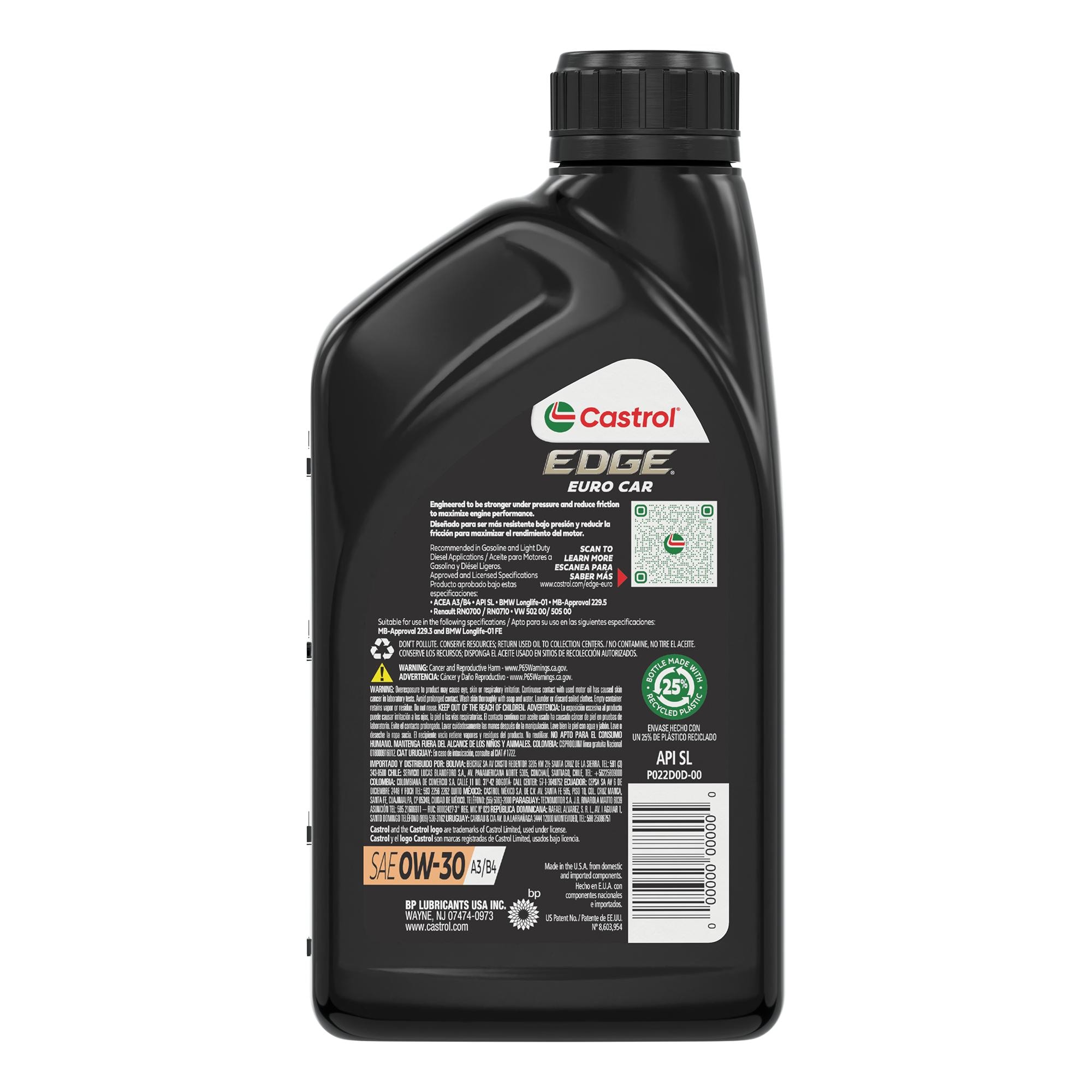 Castrol EDGE Full Synthetic 0W-30 Motor Oil 1 Quart