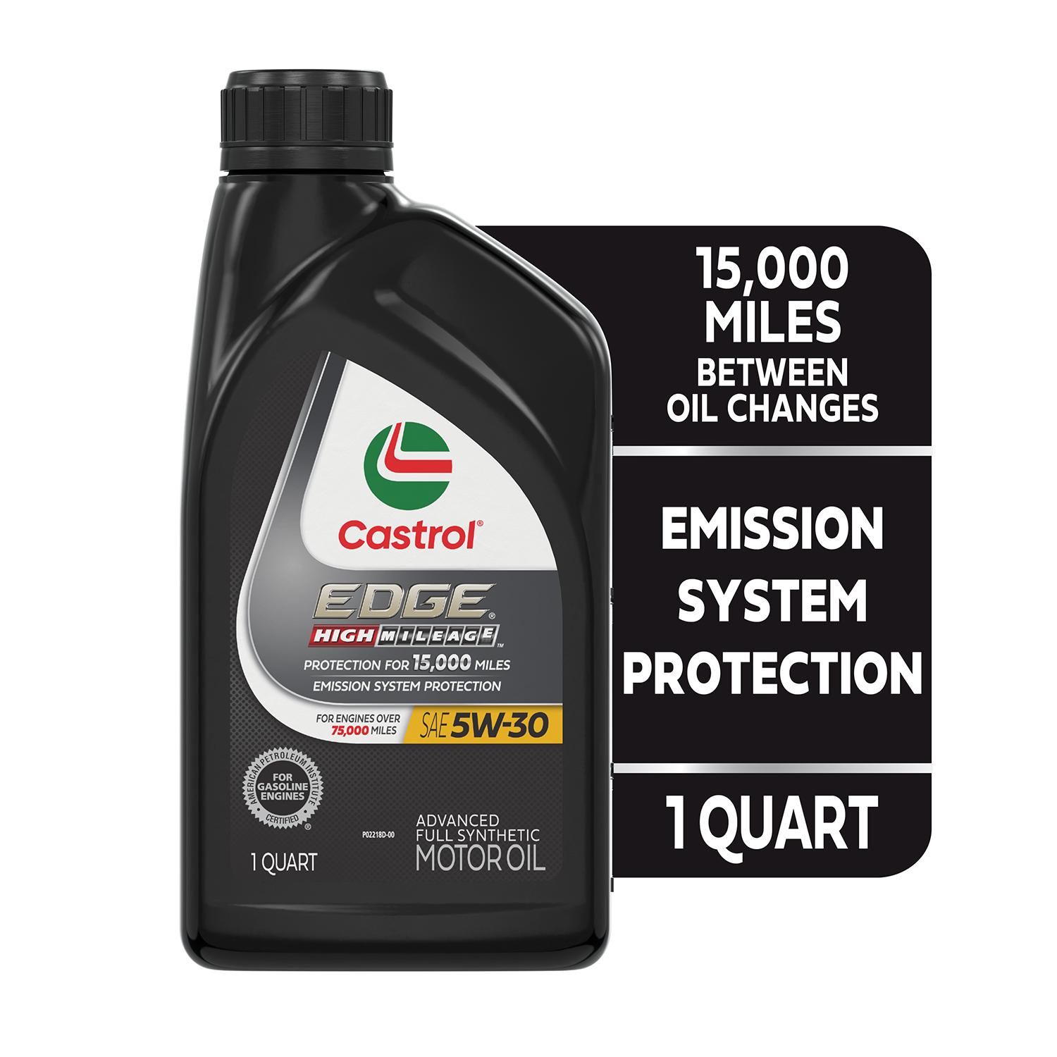 Castrol EDGE High Mileage Full Synthetic 5W-30 Engine Oil 1 Quart