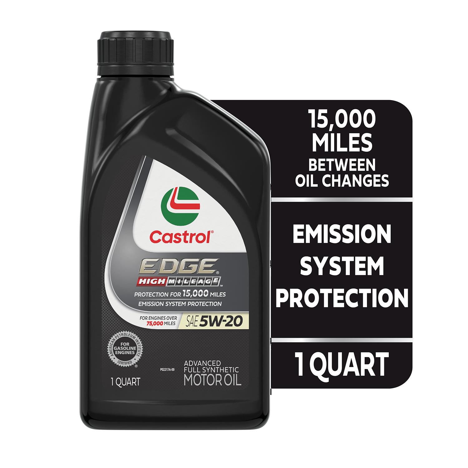 Castrol EDGE High Mileage Full Synthetic 5W-20 Motor Oil 1 Quart